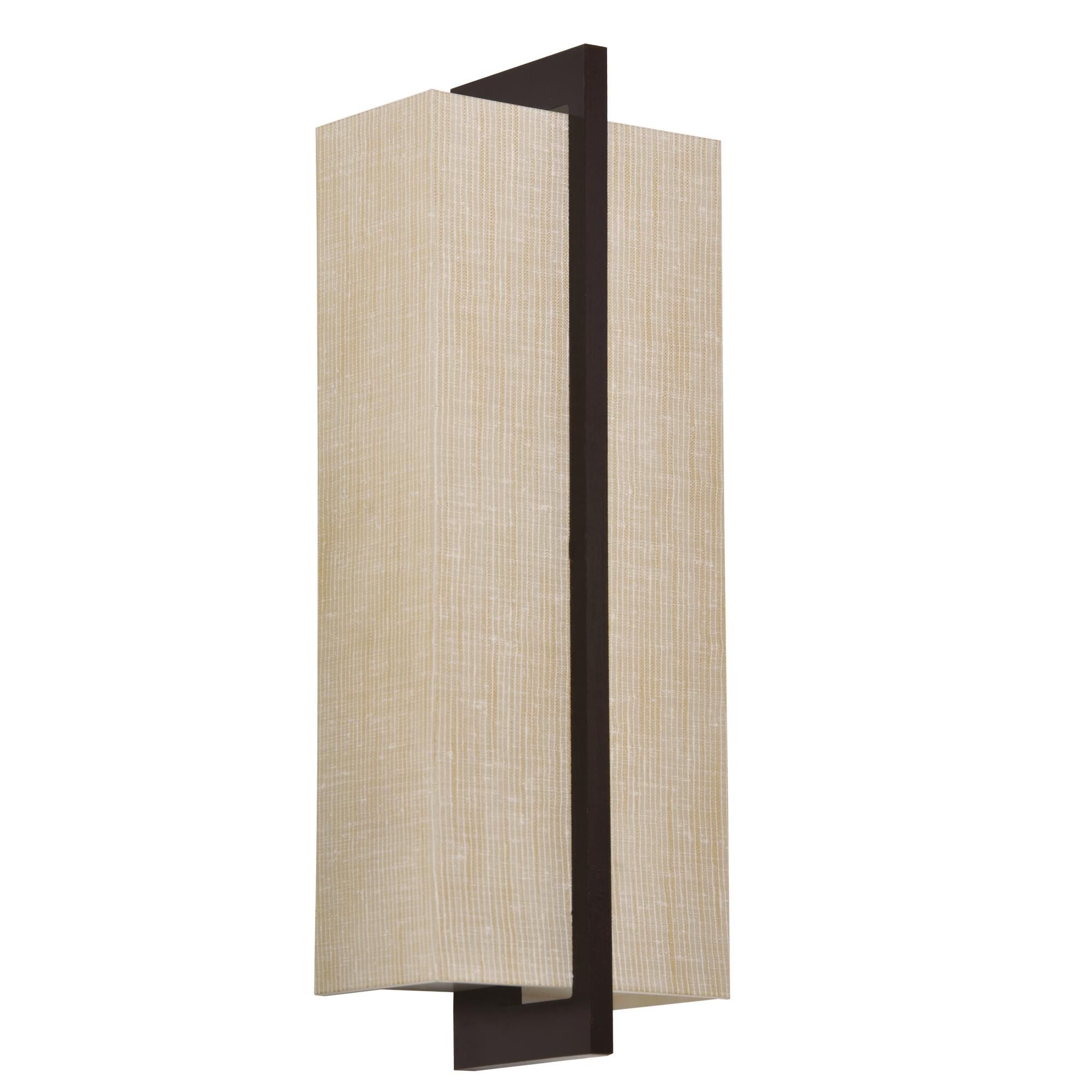 Shown in Espresso finish and Jute Fabric, Acrylic shade and No Accent accent