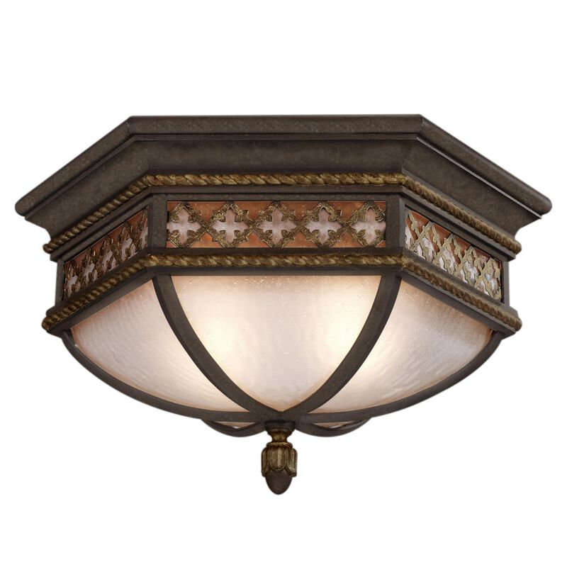 Chateau 21 Inch 2 Light Outdoor Flush Mount by Fine Art Handcrafted Lighting