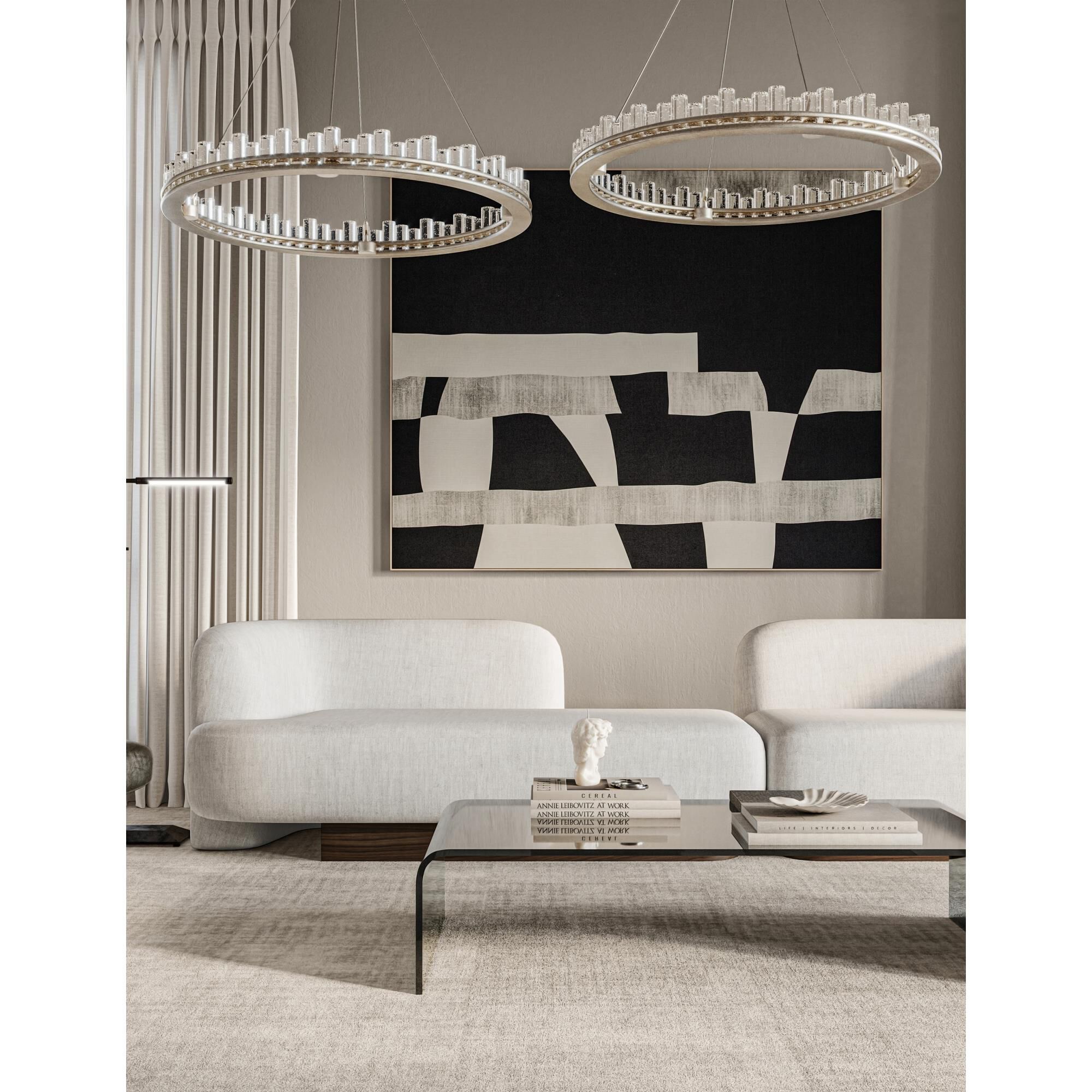 Shown in Contemporary Silver Leaf and Contemporary Silver finish