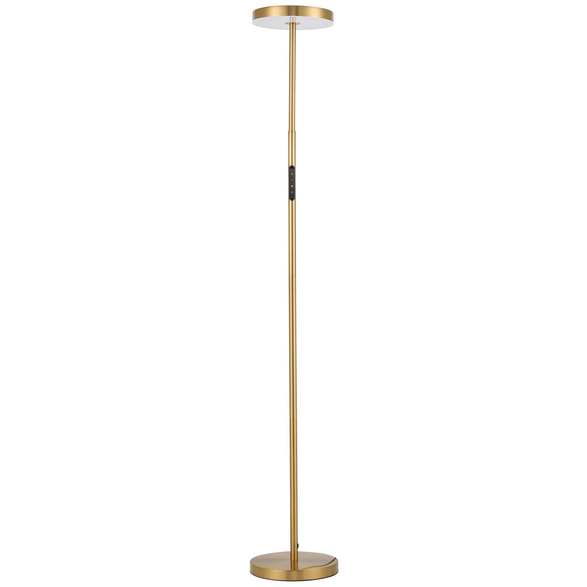 Shown in Aged Brass finish and White shade
