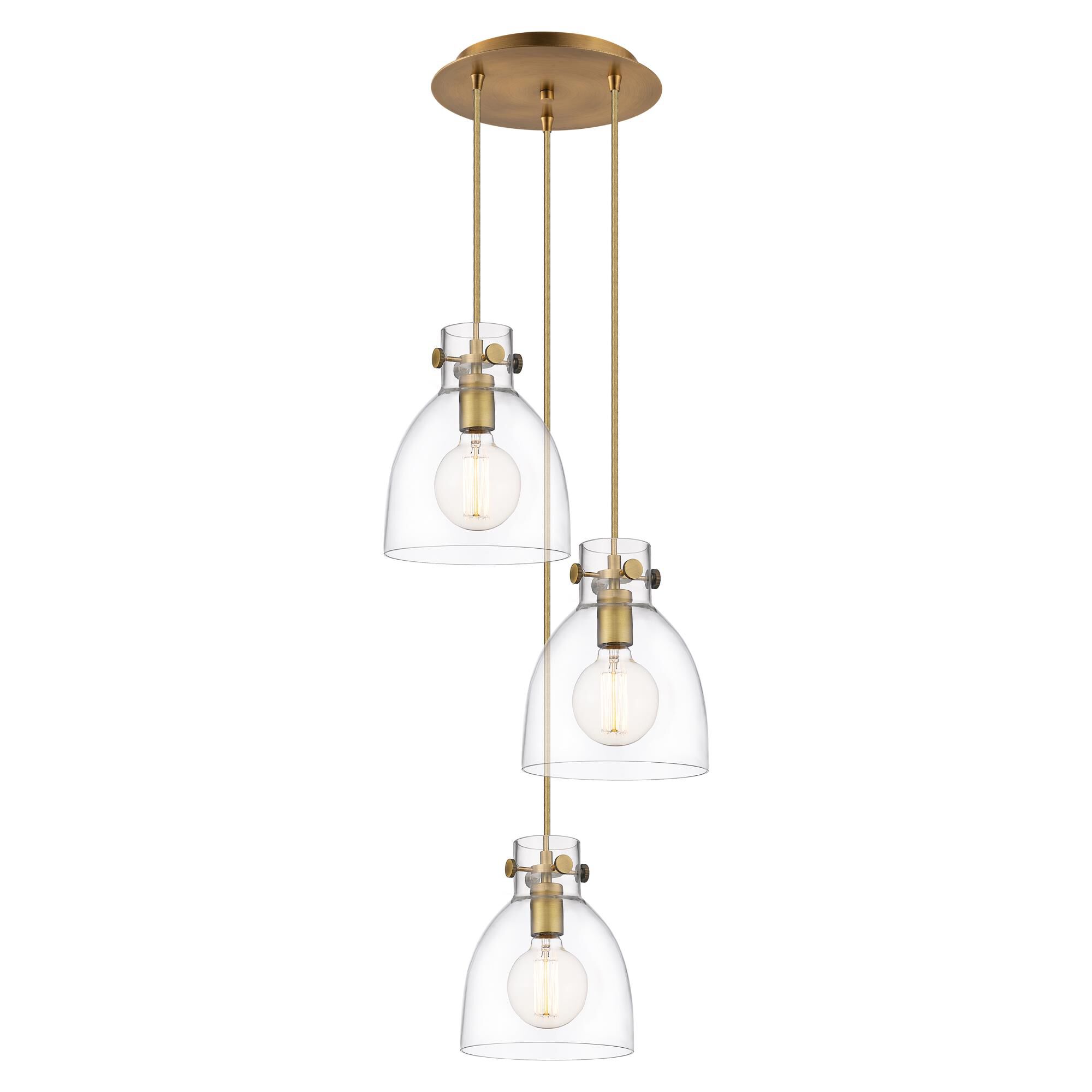 Bruno Marashlian Newton Bell 15 Inch 3 Light Multi Light Pendant by Innovations Lighting