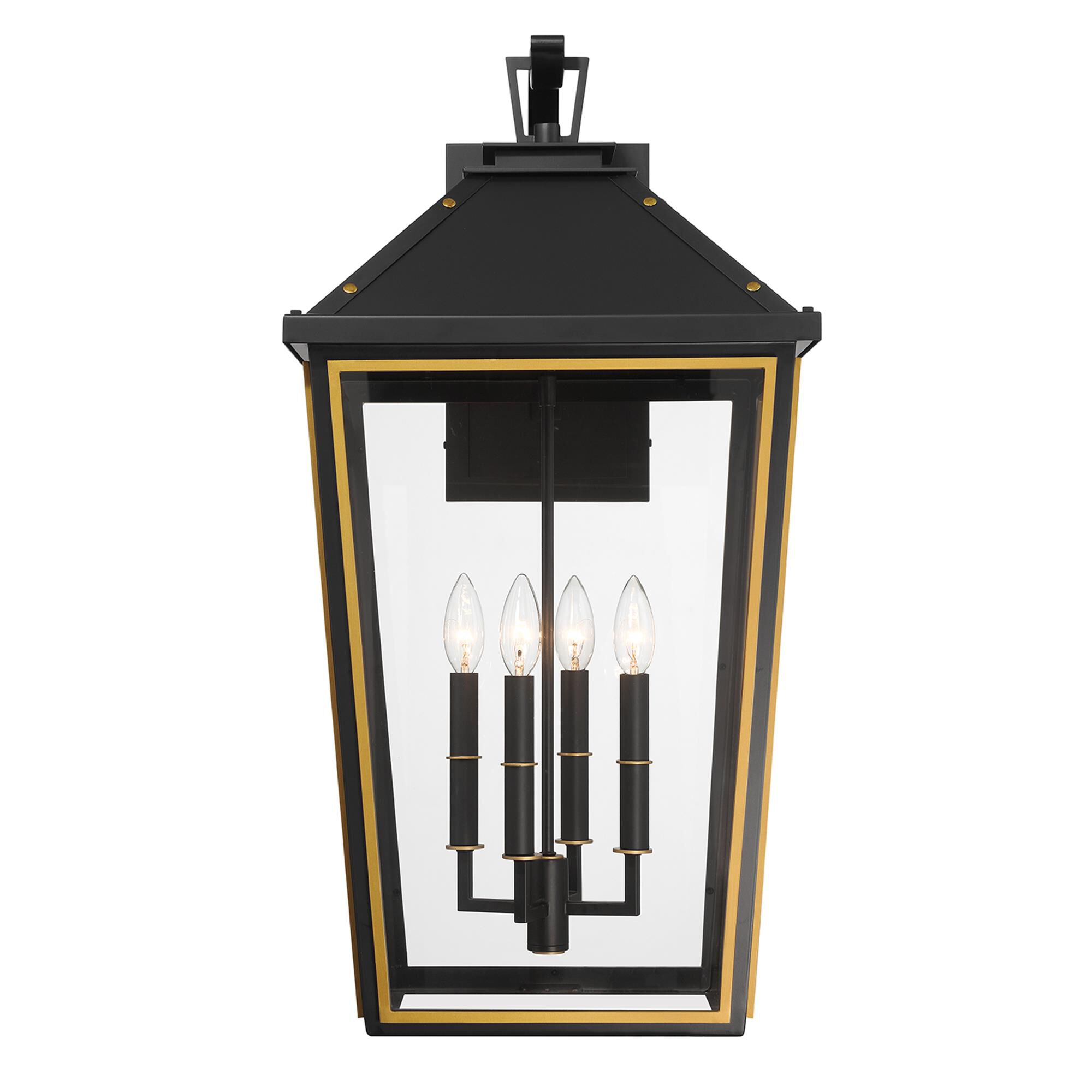 Shown in Matte Black and Textured Gold finish and Clear glass