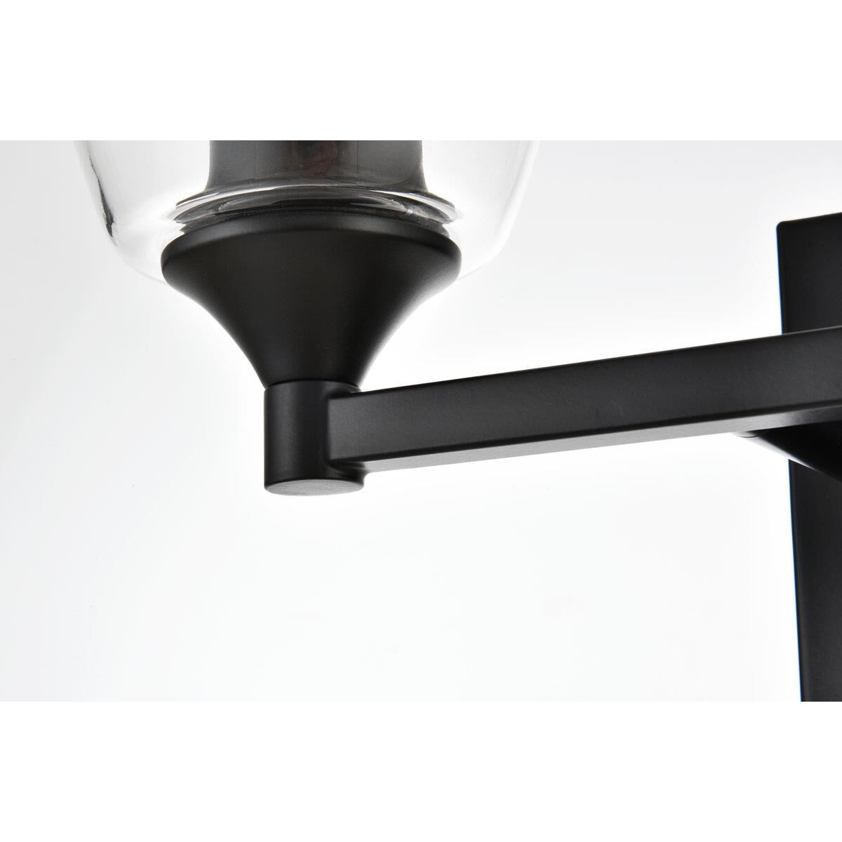 Shown in Black  finish and Clear glass