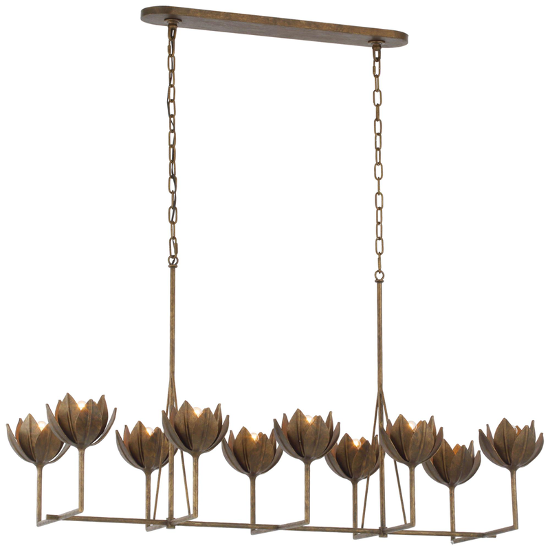 Julie Neill Alberto 21 Inch 10 Light LED Linear Suspension Light by Visual Comfort Signature Collection