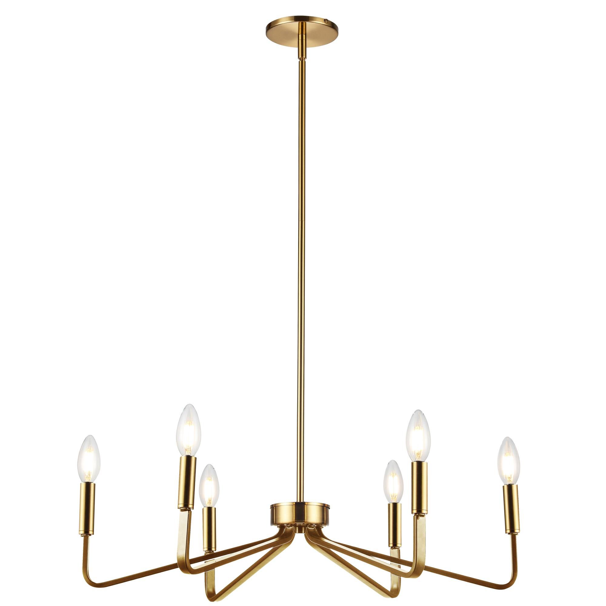 Clayton 26 Inch 6 Light Chandelier by Dainolite