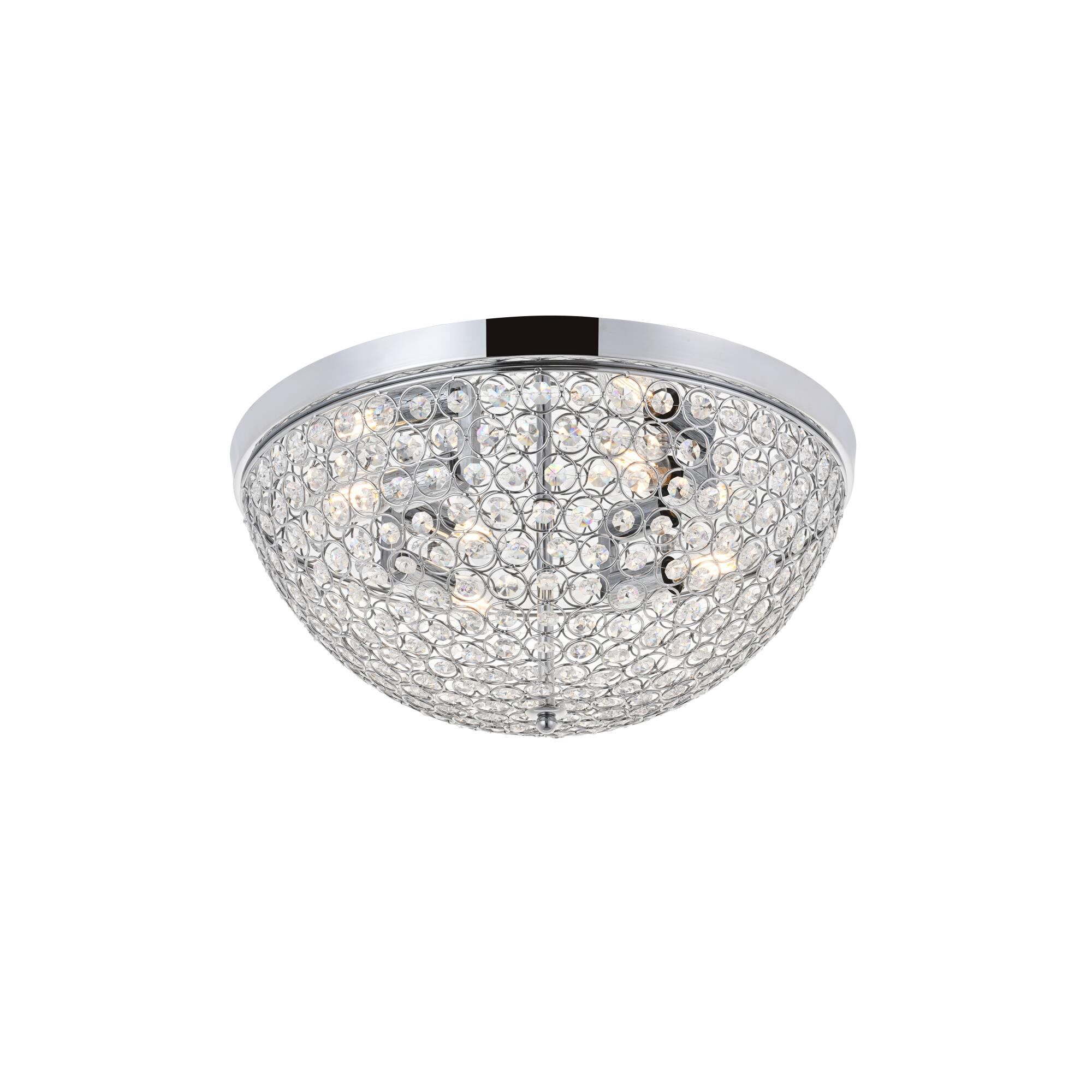 Taye 18 Inch 4 Light Flush Mount by Elegant Lighting