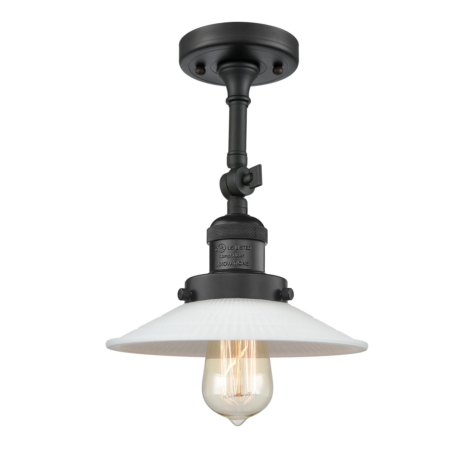 Bruno Marashlian Halophane 8 Inch 1 Light Semi Flush Mount by Innovations Lighting