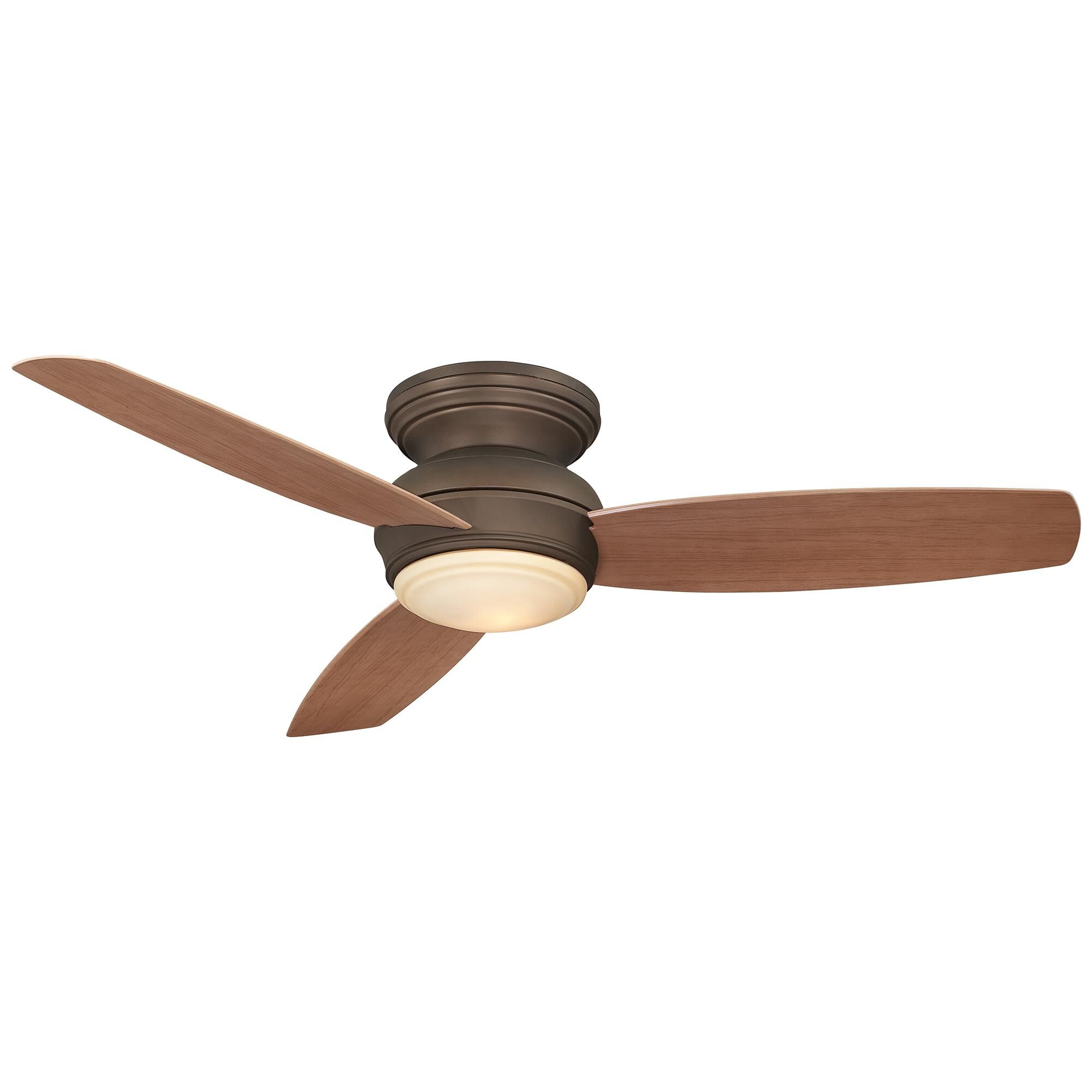 Traditional Concept 52 Inch Flush Mount Fan with Light Kit,