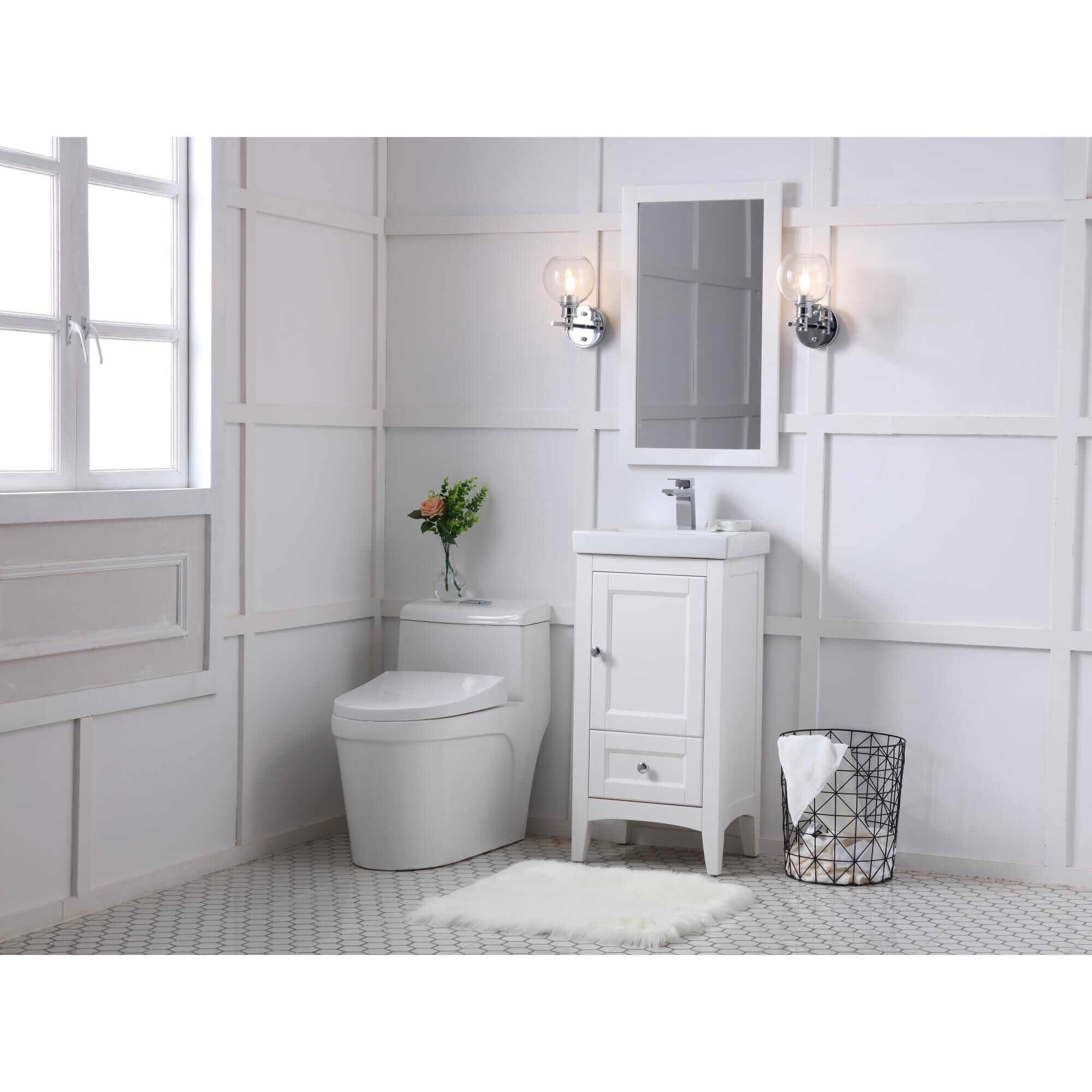 Shown in White finish