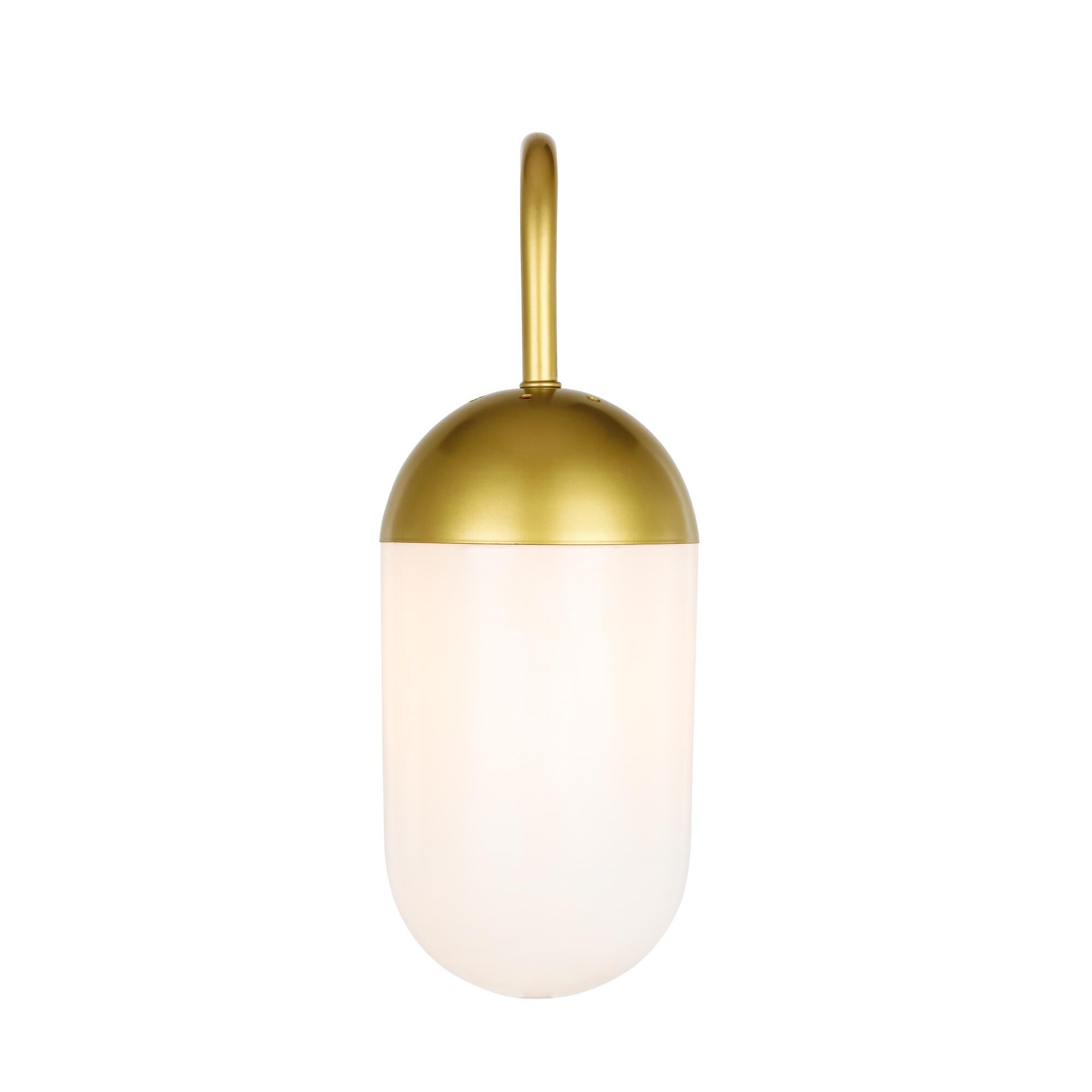 Shown in Brass finish and Frosted White  glass