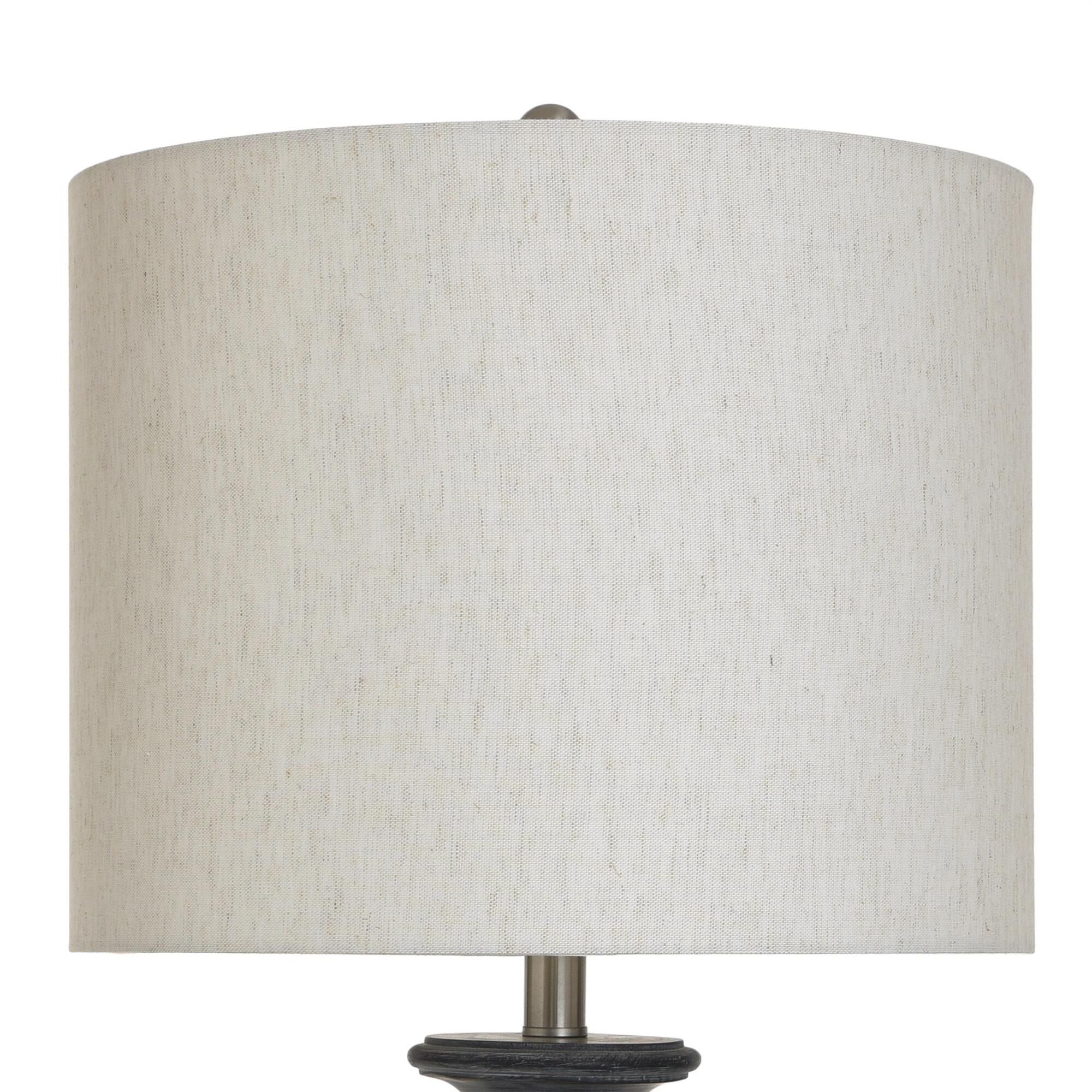 Shown in Black finish and Light Oatmeal shade