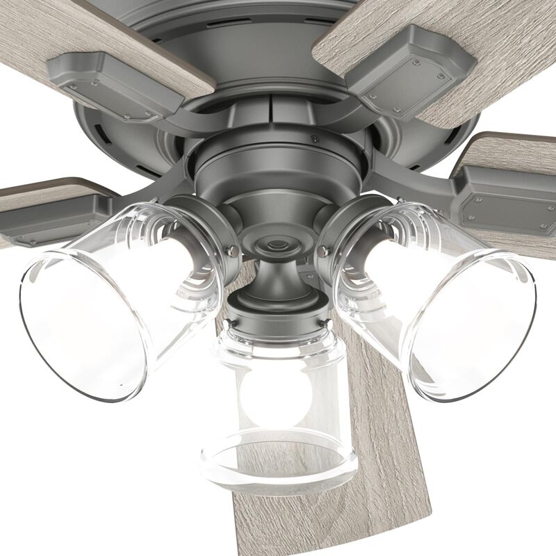Crestfield 52 Inch Ceiling Fan with Light Kit by Hunter Fan