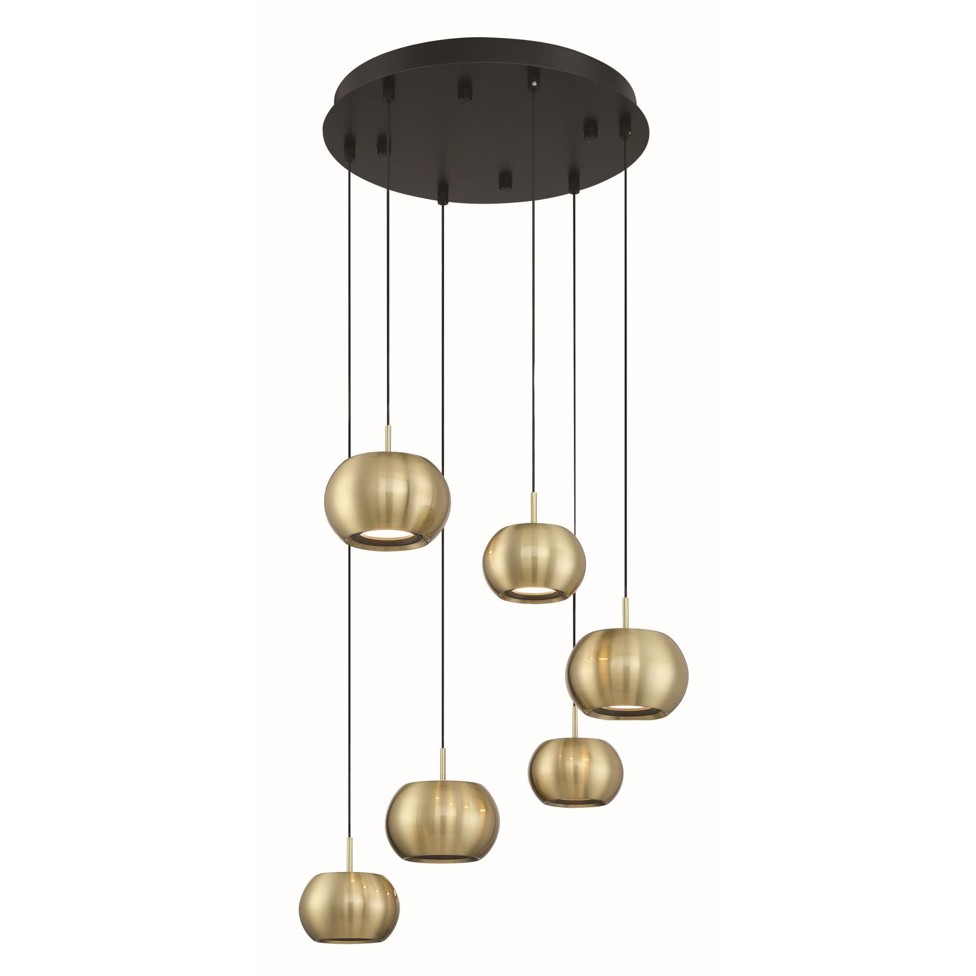 Halo 17 Inch 6 Light LED Multi Light Pendant by Kovacs