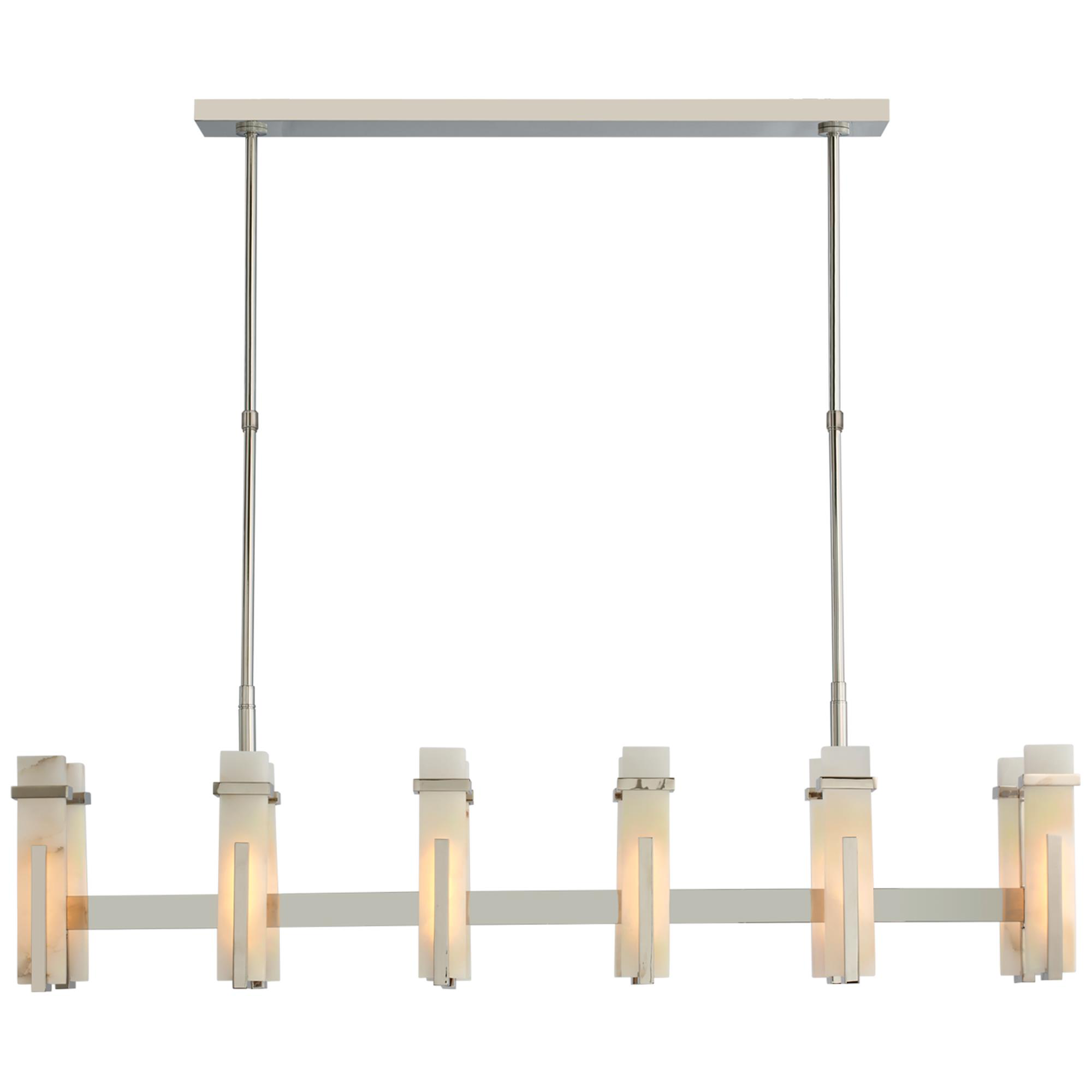 Shown in Polished Nickel finish and Alabaster shade