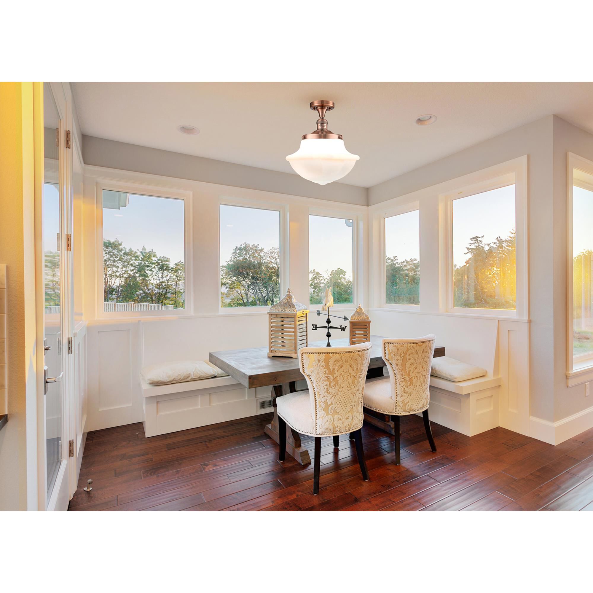 Bruno Marashlian Oxford 12 Inch 1 Light Semi Flush Mount by Innovations Lighting