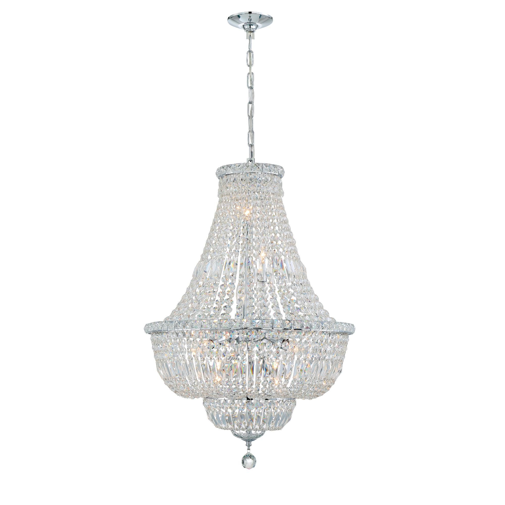 Roslyn 22 Inch 9 Light Mini Chandelier by Crystorama