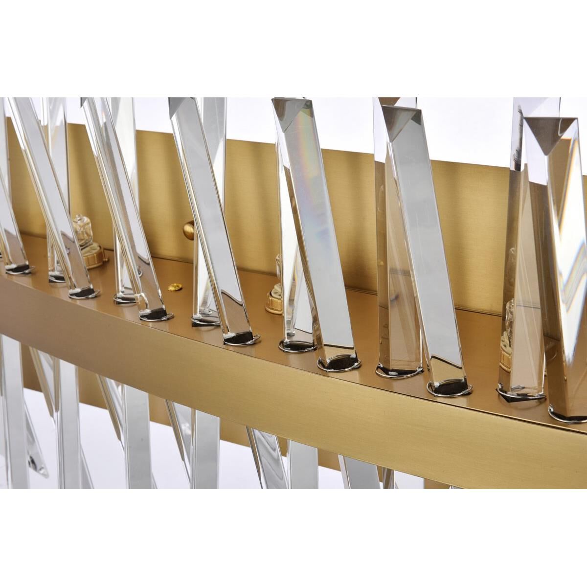 Shown in Satin Gold finish and Royal Cut crystal