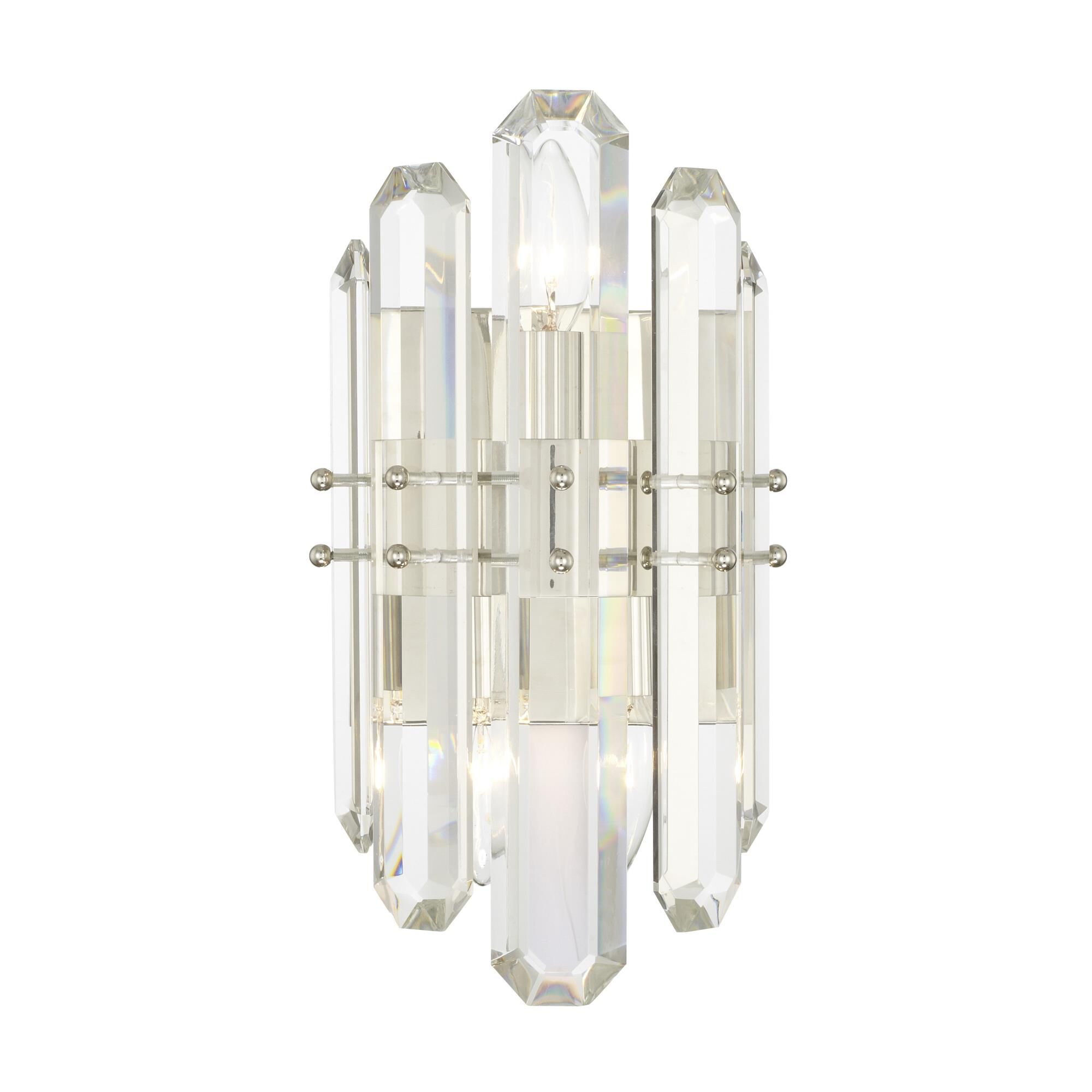 Shown in Polished Nickel finish and Faceted Elements crystal