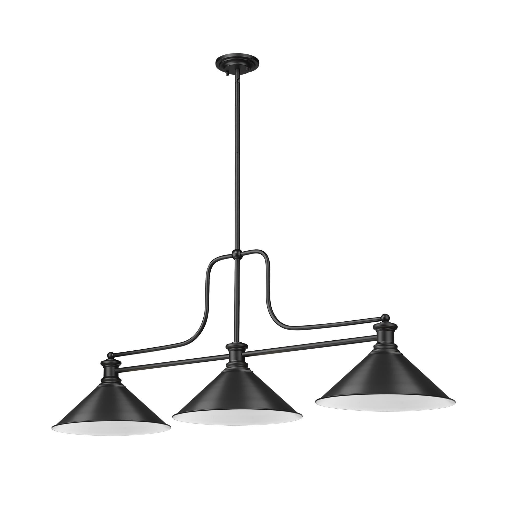 Shown in Matte Black finish and Matte Black shade