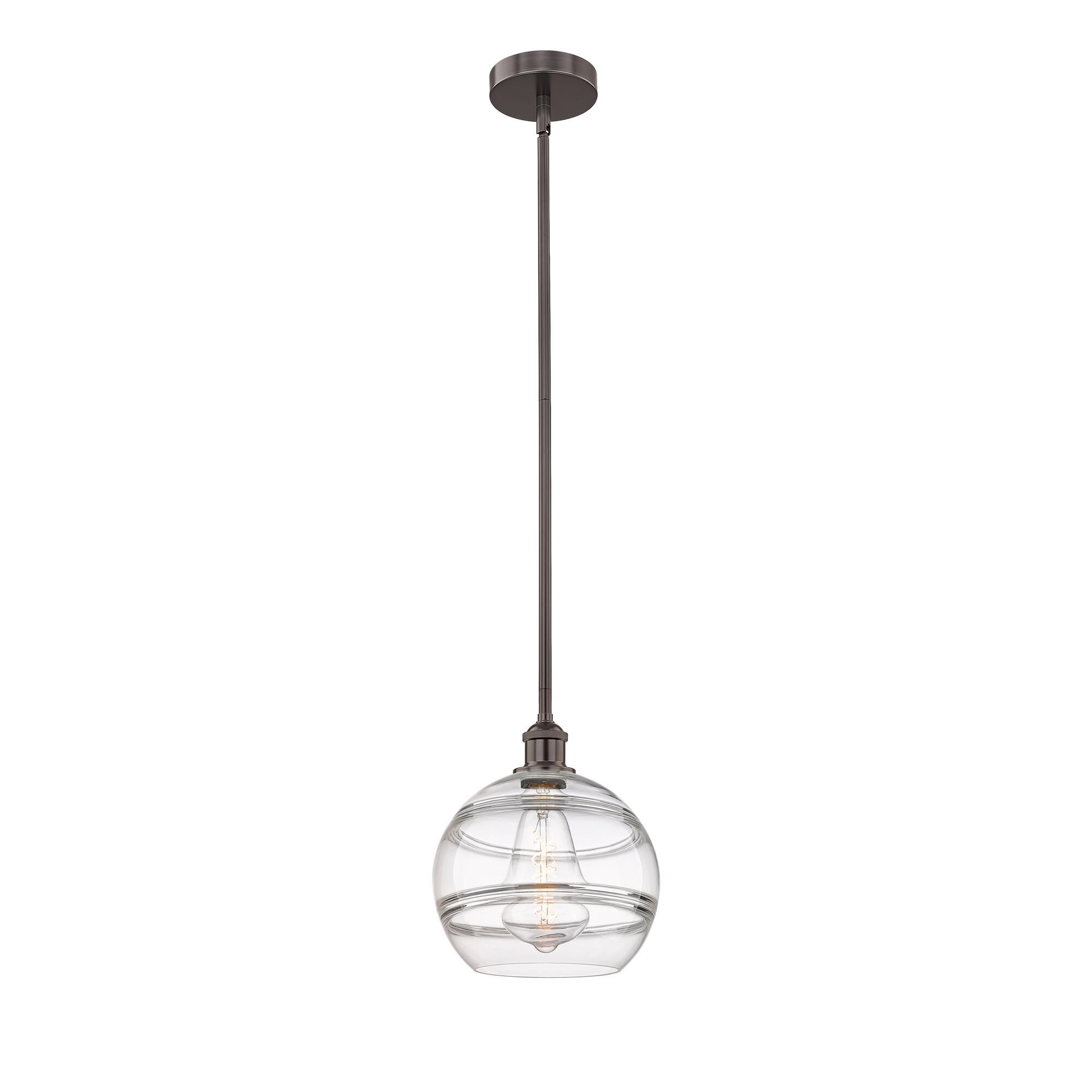 Shown in Oil Rubbed Bronze finish and Clear glass