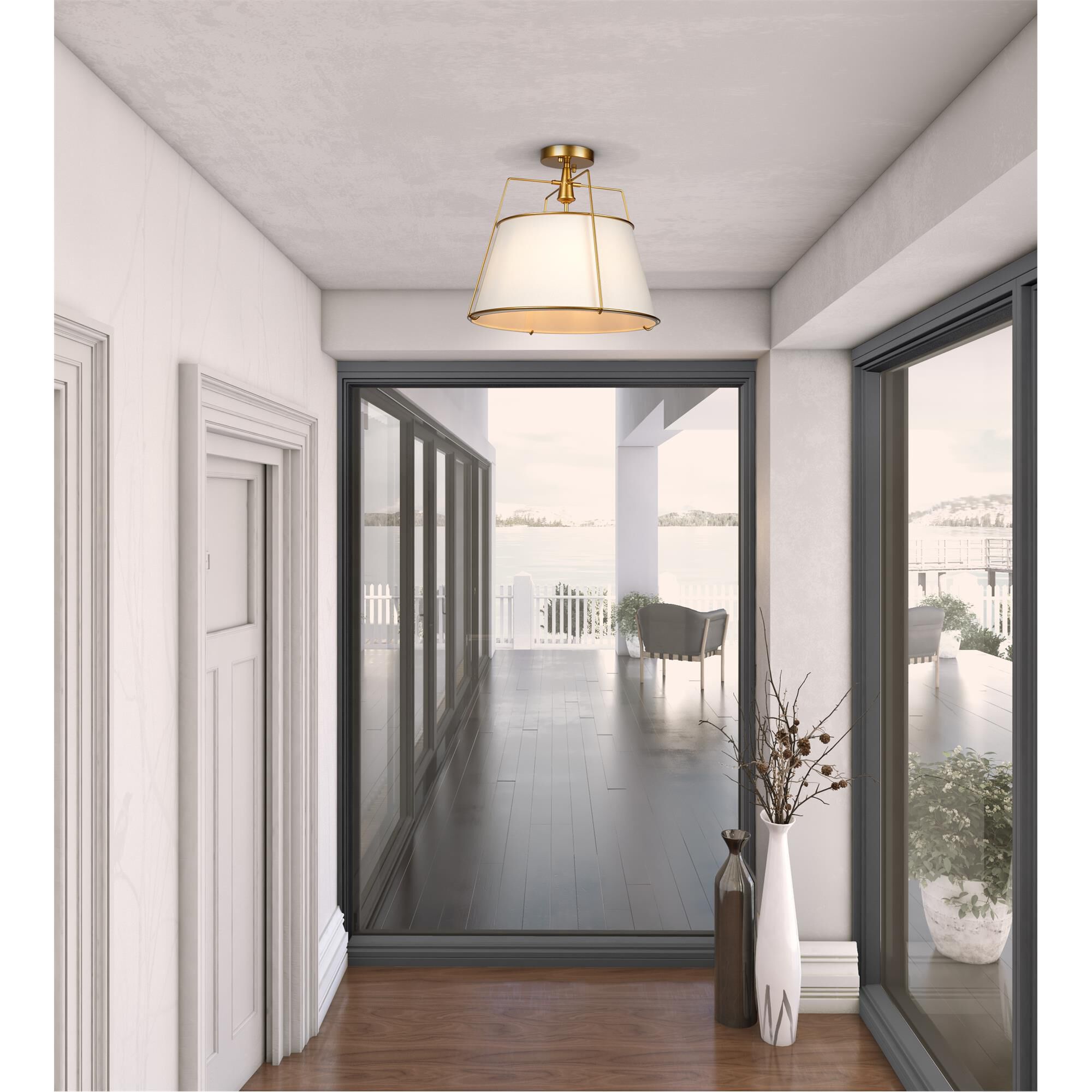 Steven Sabados (S&C) Pullman Semi Flush Mount by Artcraft