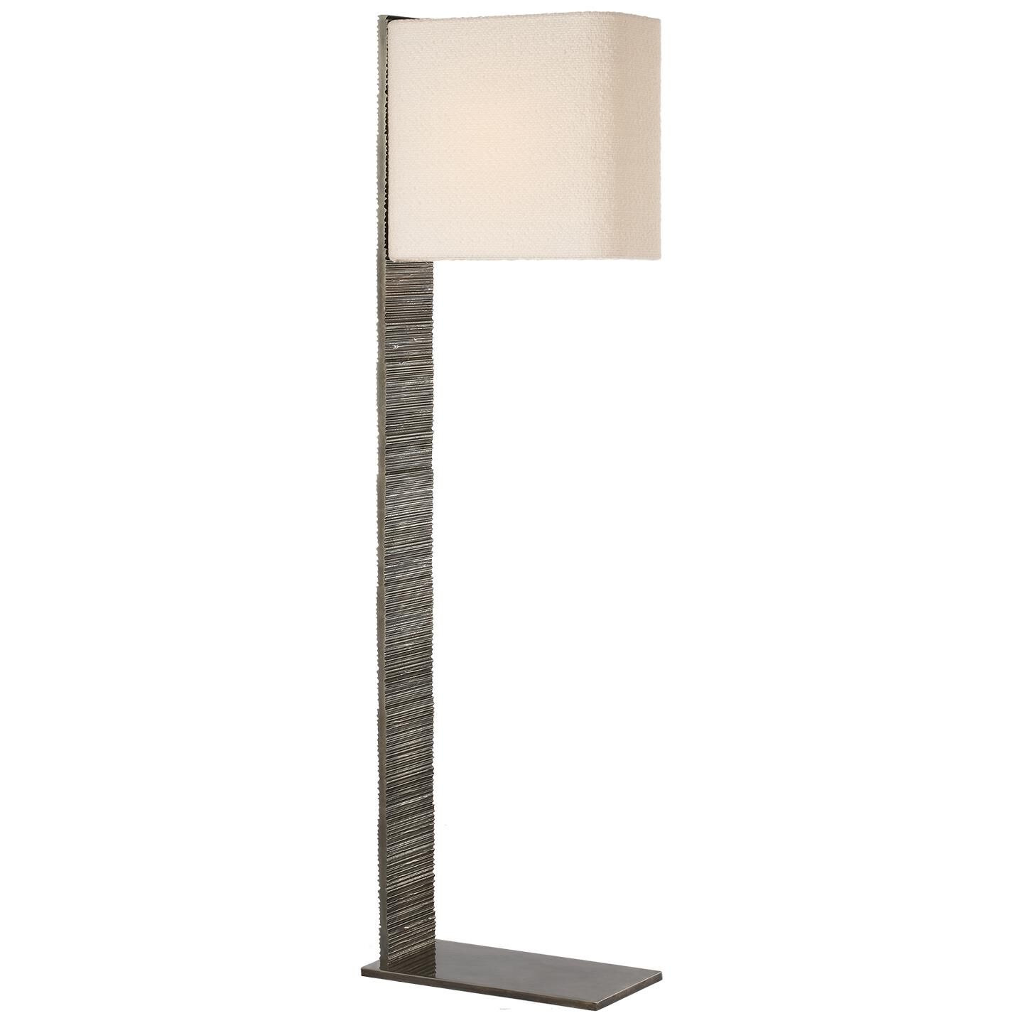 Shown in Ridged Graphite finish and Boucle Rectangle shade