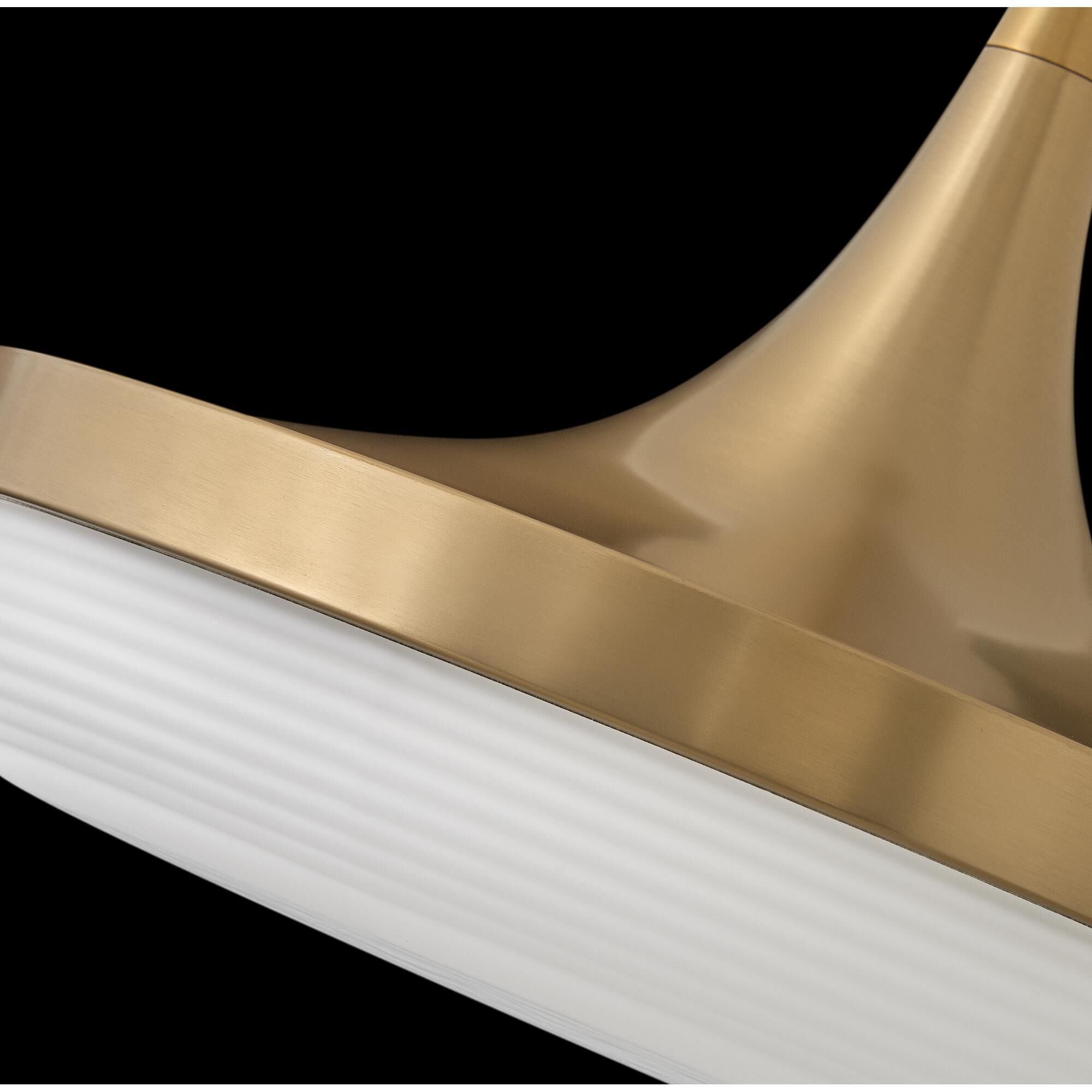 Shown in Lacquered Brass finish and Cased Opal glass