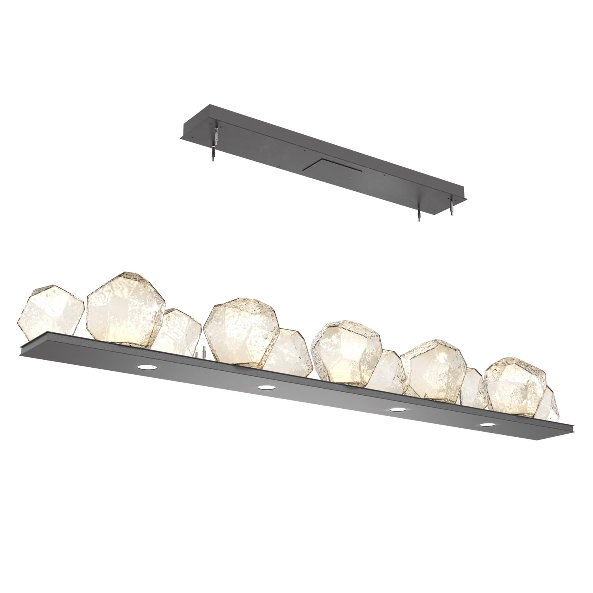 Shown in Graphite finish and Amber glass