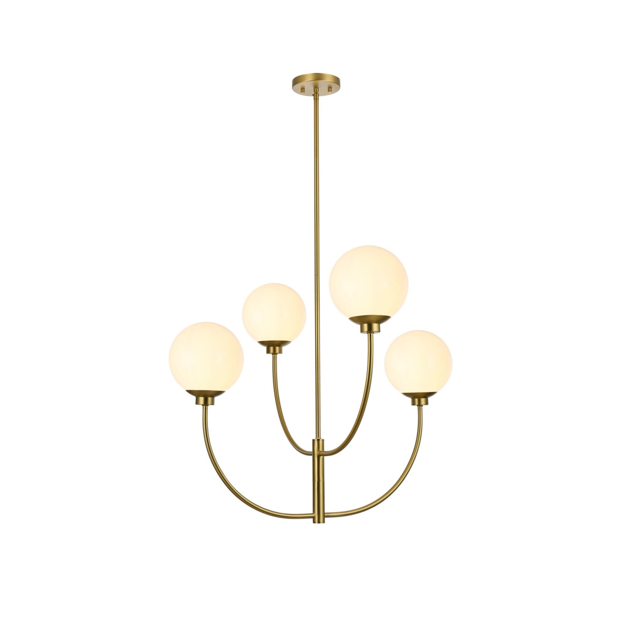 Nyomi 30 Inch 4 Light Chandelier by Elegant Lighting