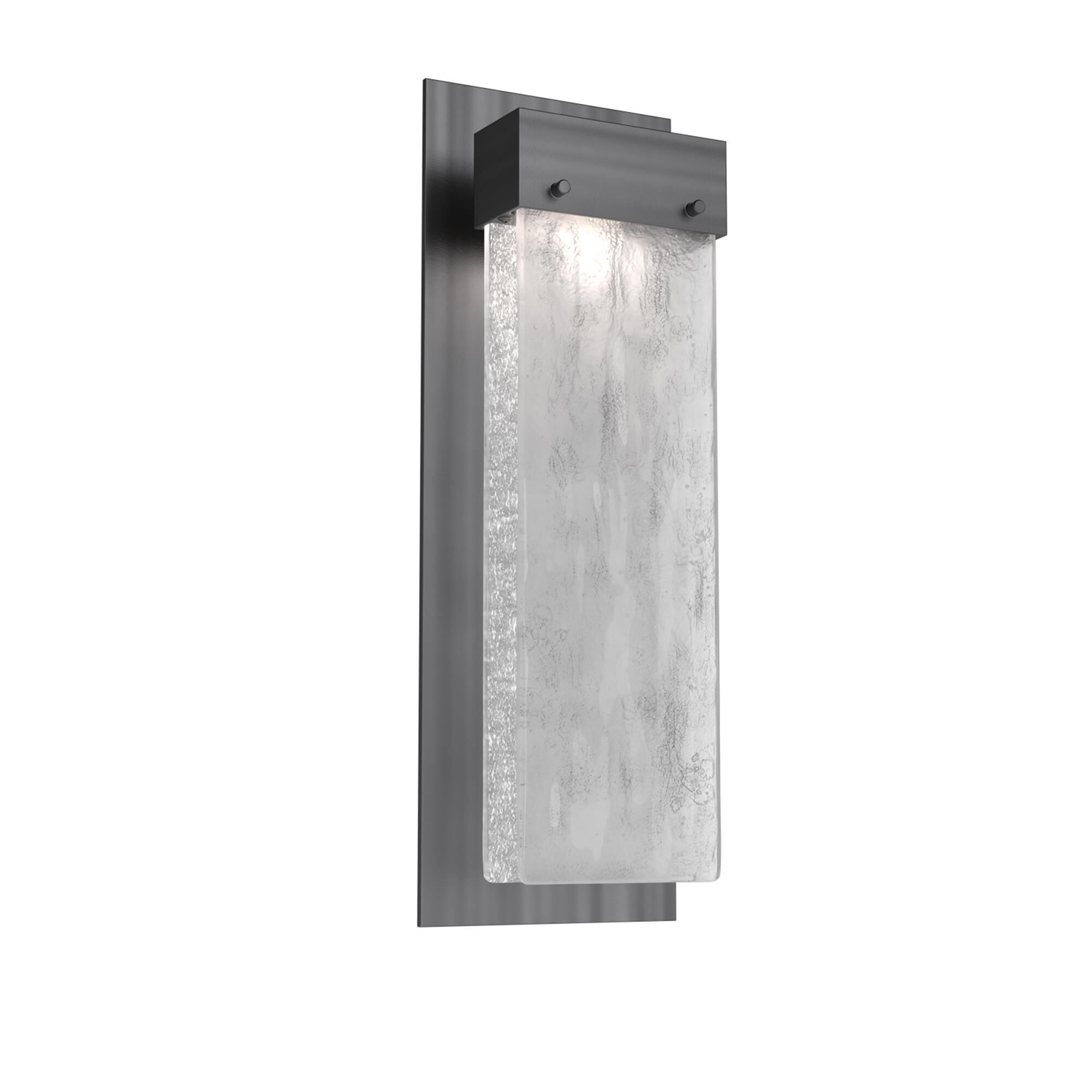 Shown in Gunmetal finish and Clear Granite glass