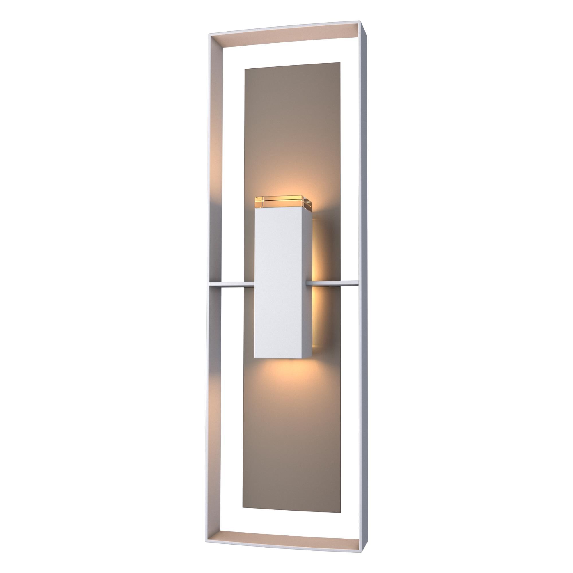 Shown in Coastal Burnished Steel finish and Clear glass and Coastal Dark Smoke accent