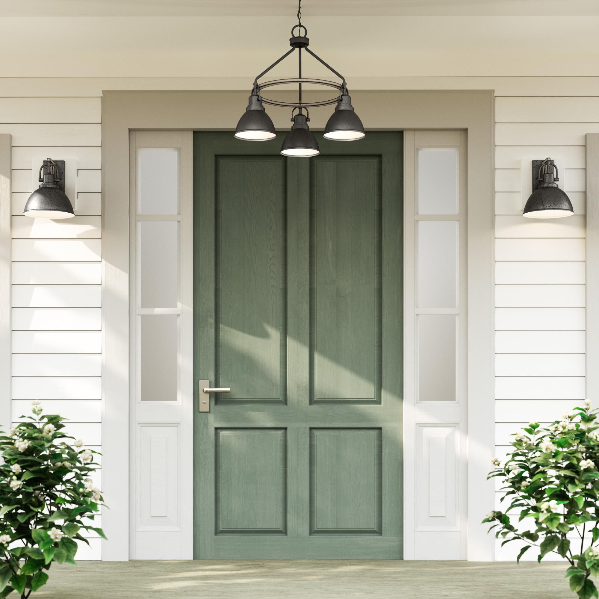 Shown in Gray finish and Iron Metal shade