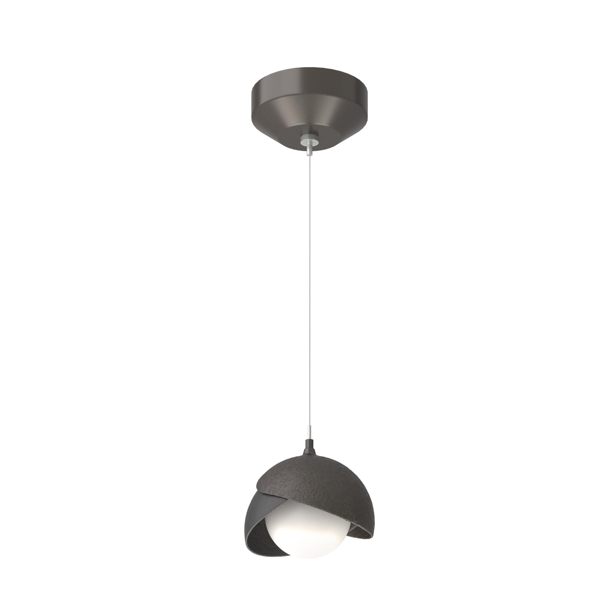 Shown in Oil Rubbed Bronze finish and Opal glass and Black  accent