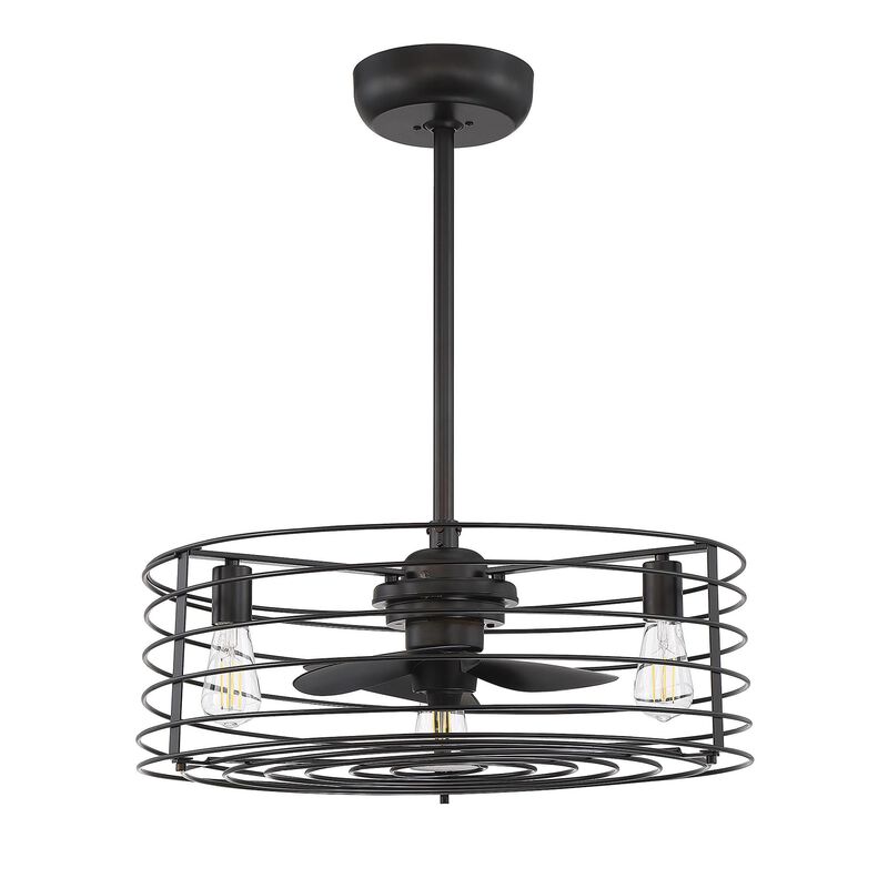 24 Inch Chandelier Ceiling Fan by Meridian Lighting