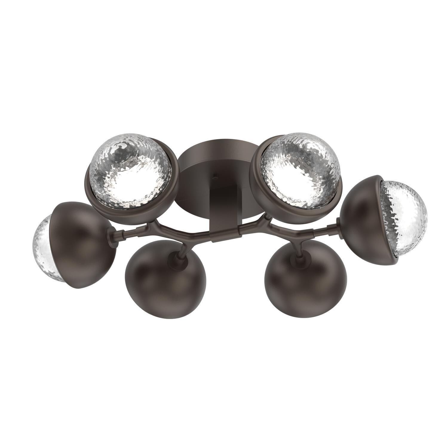 Shown in Flat Bronze finish and Clear glass and Metal Shade Matching Finish accent