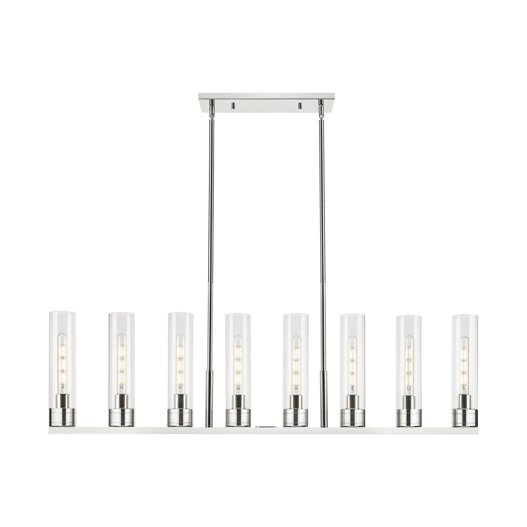 Shown in Polished Nickel finish and Clear glass