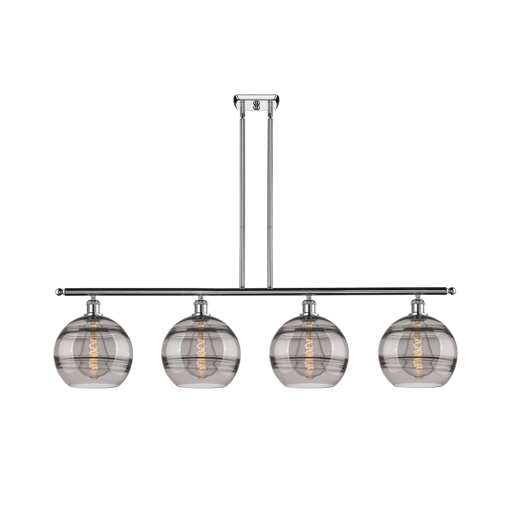 Shown in Polished Chrome finish and Light Smoke glass