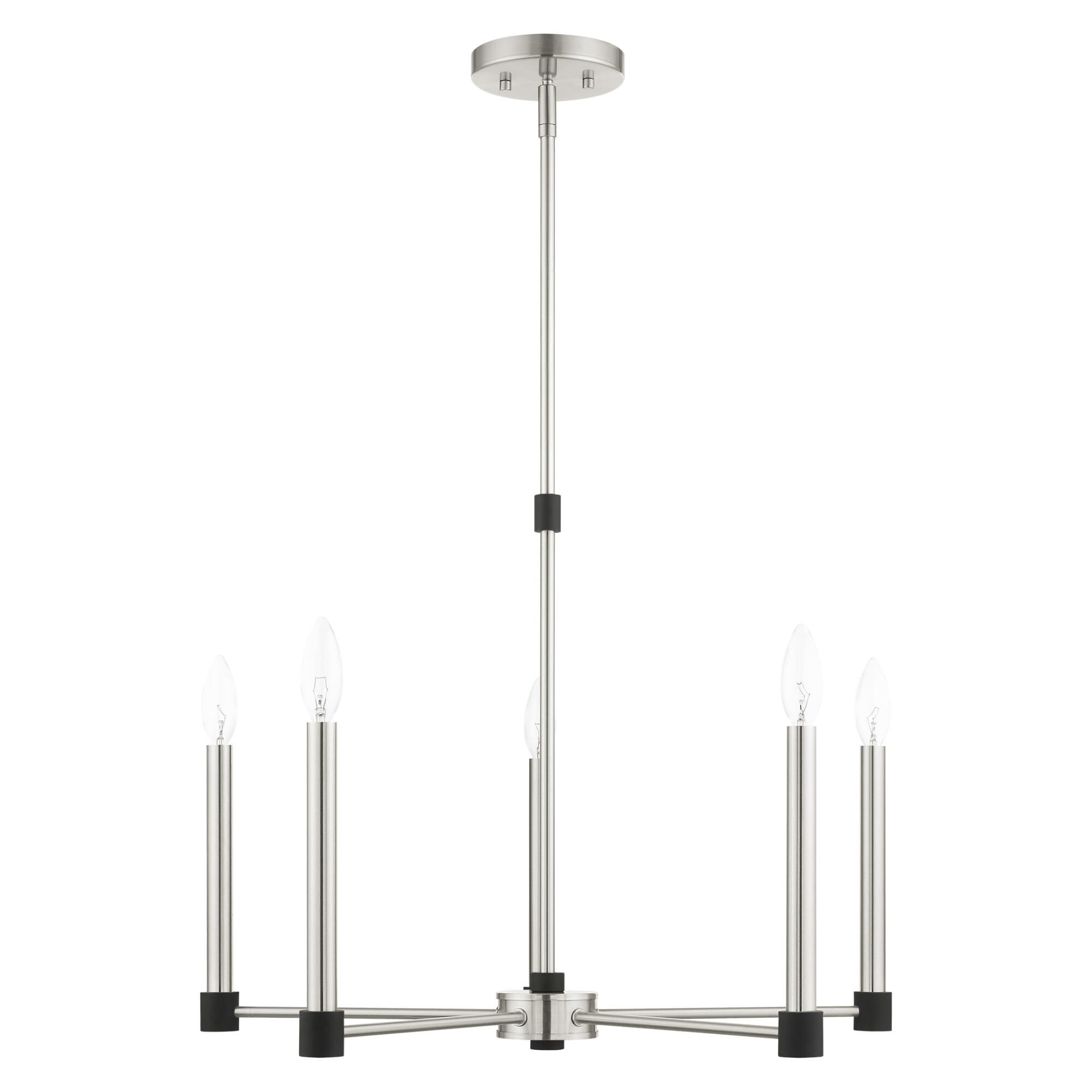 Shown in Brushed Nickel With Satin Brass Accents finish