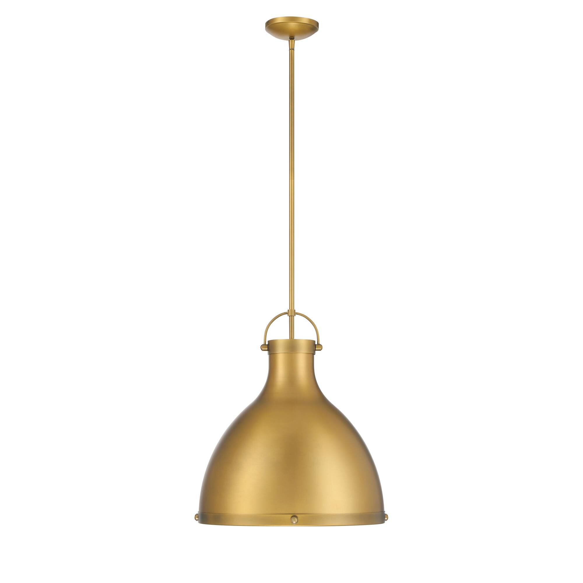 Shown in Legacy Brass finish and Legacy Brass glass and Glass shade