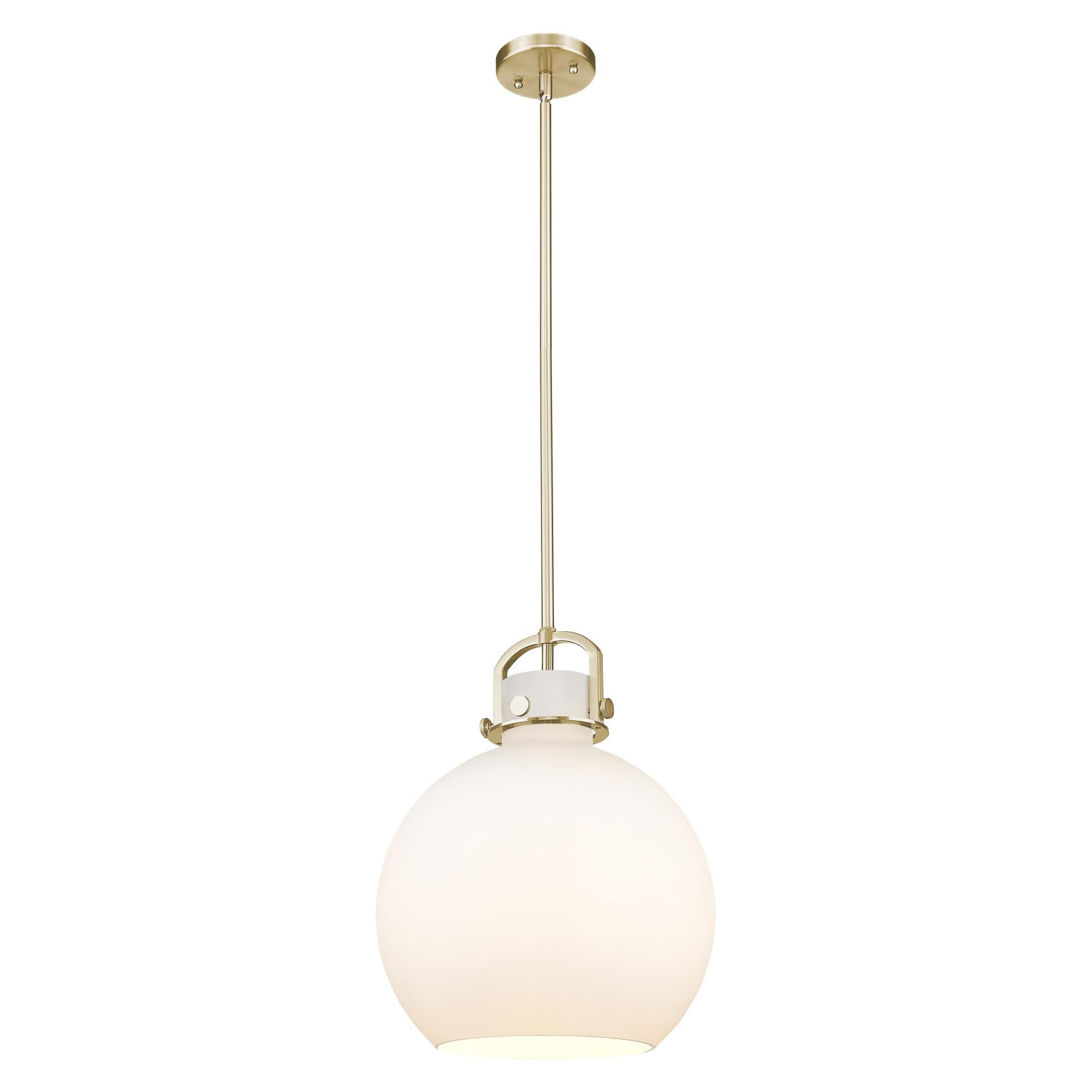 Shown in Champagne Bronze finish and White shade