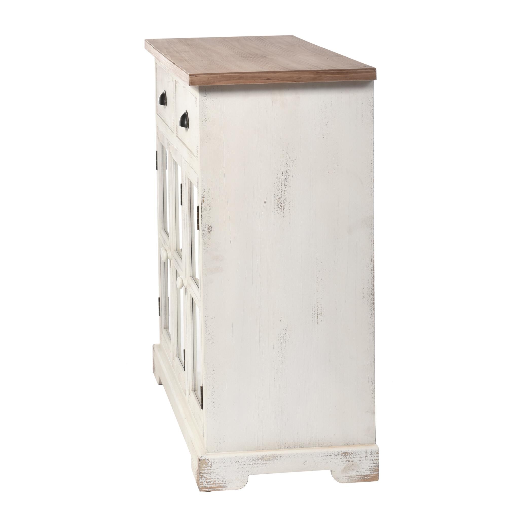 Shown in Antique White, Natural finish