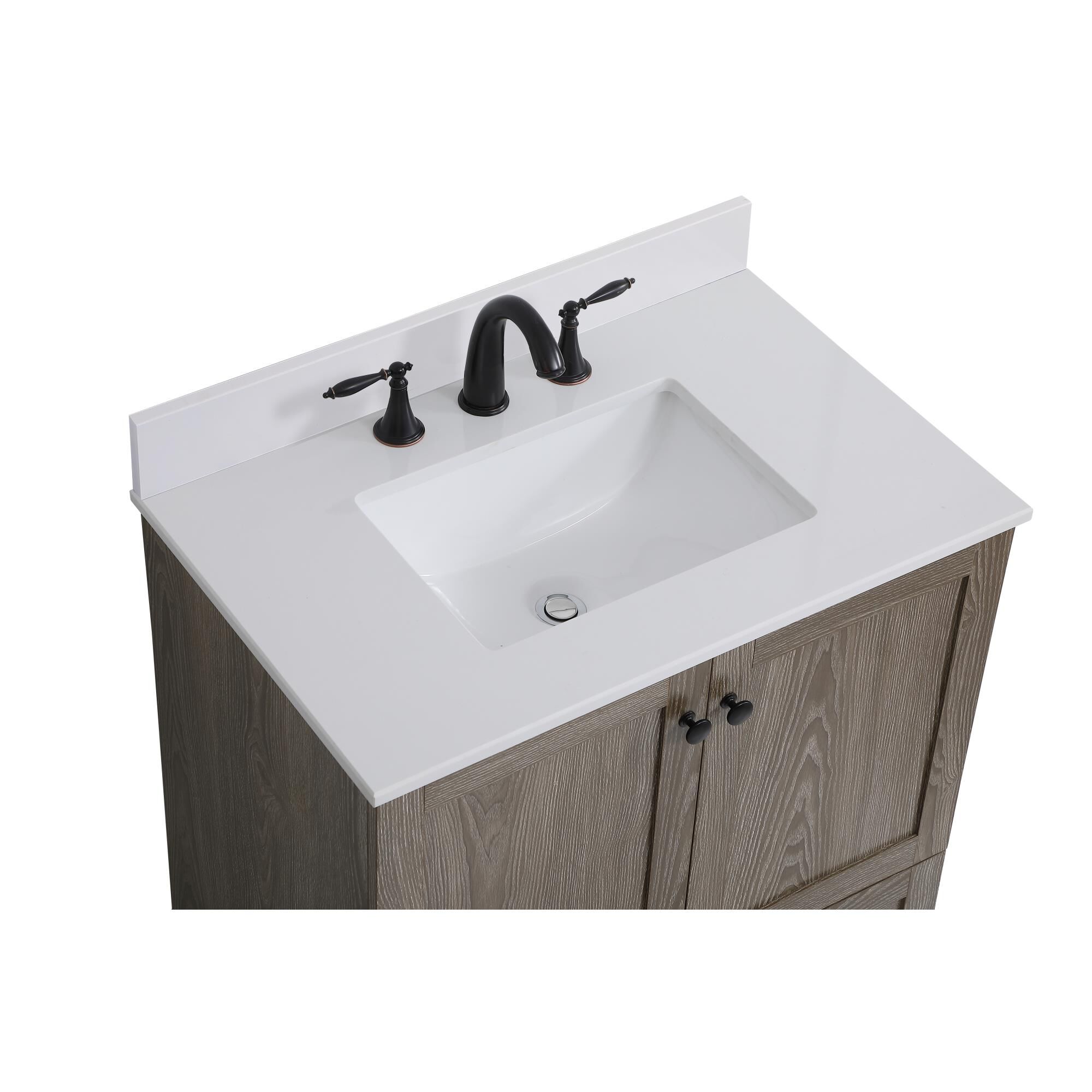 Shown in Weathered Oak And Black With Ivory finish