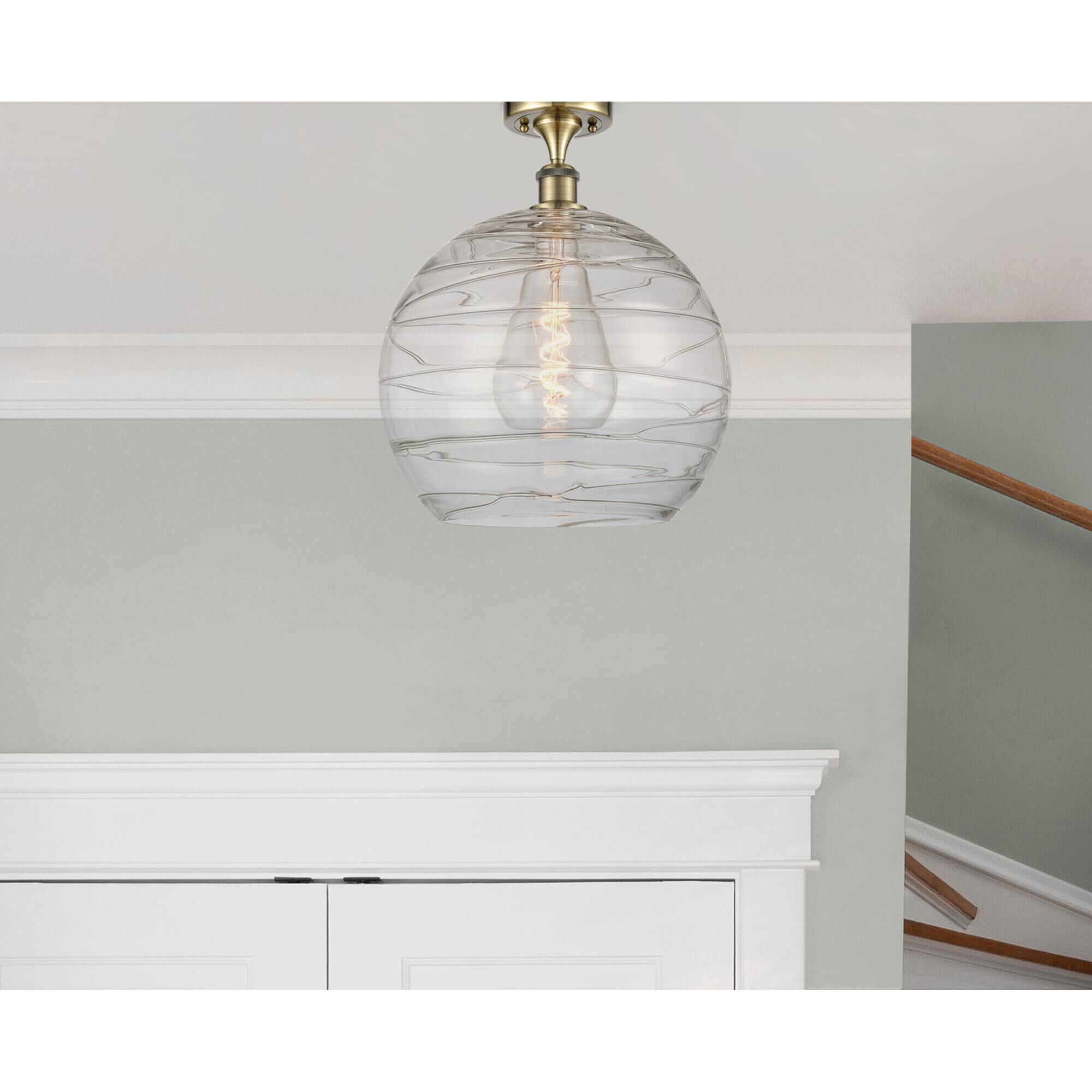 Bruno Marashlian Athens Deco Swirl 14 Inch Semi Flush Mount by Innovations Lighting