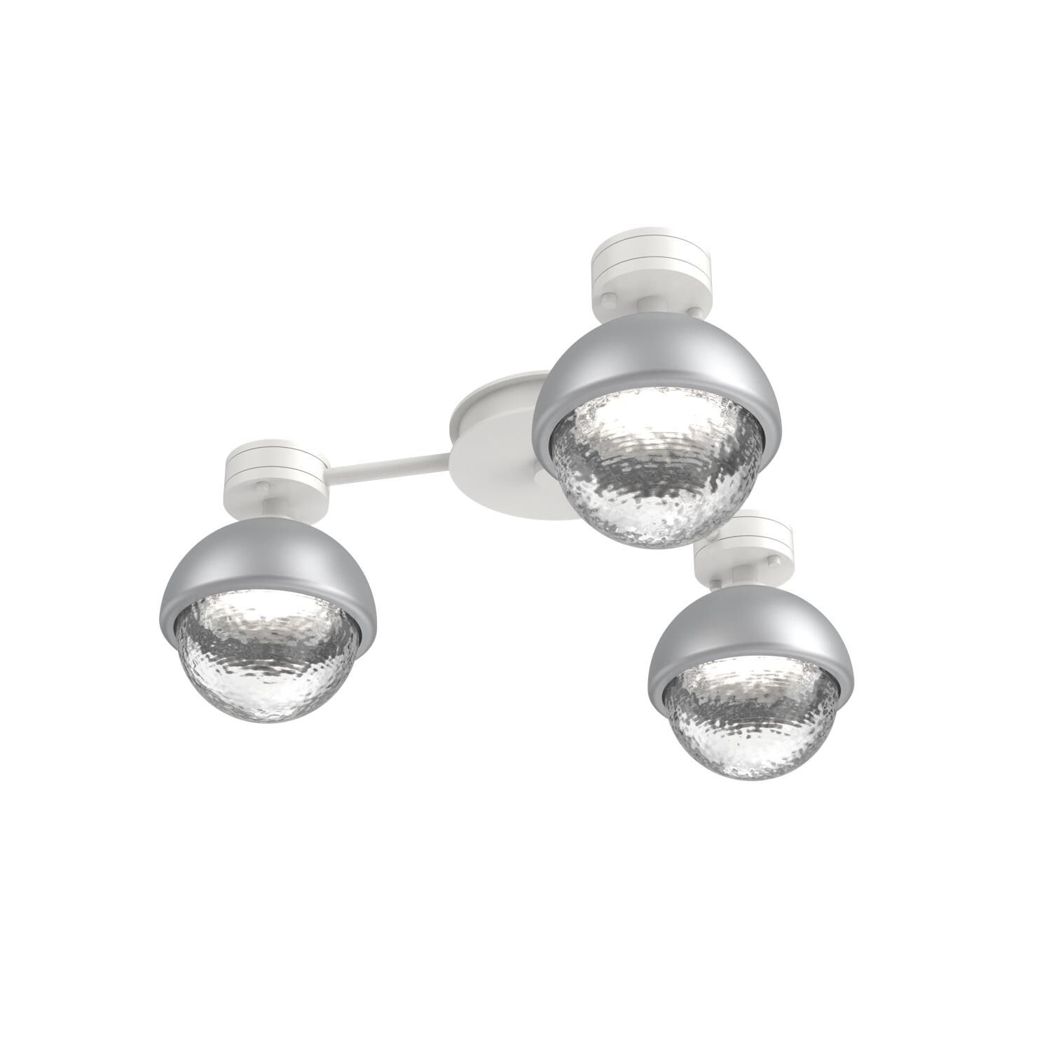 Shown in Salt White finish and Clear glass and Classic Silver accent