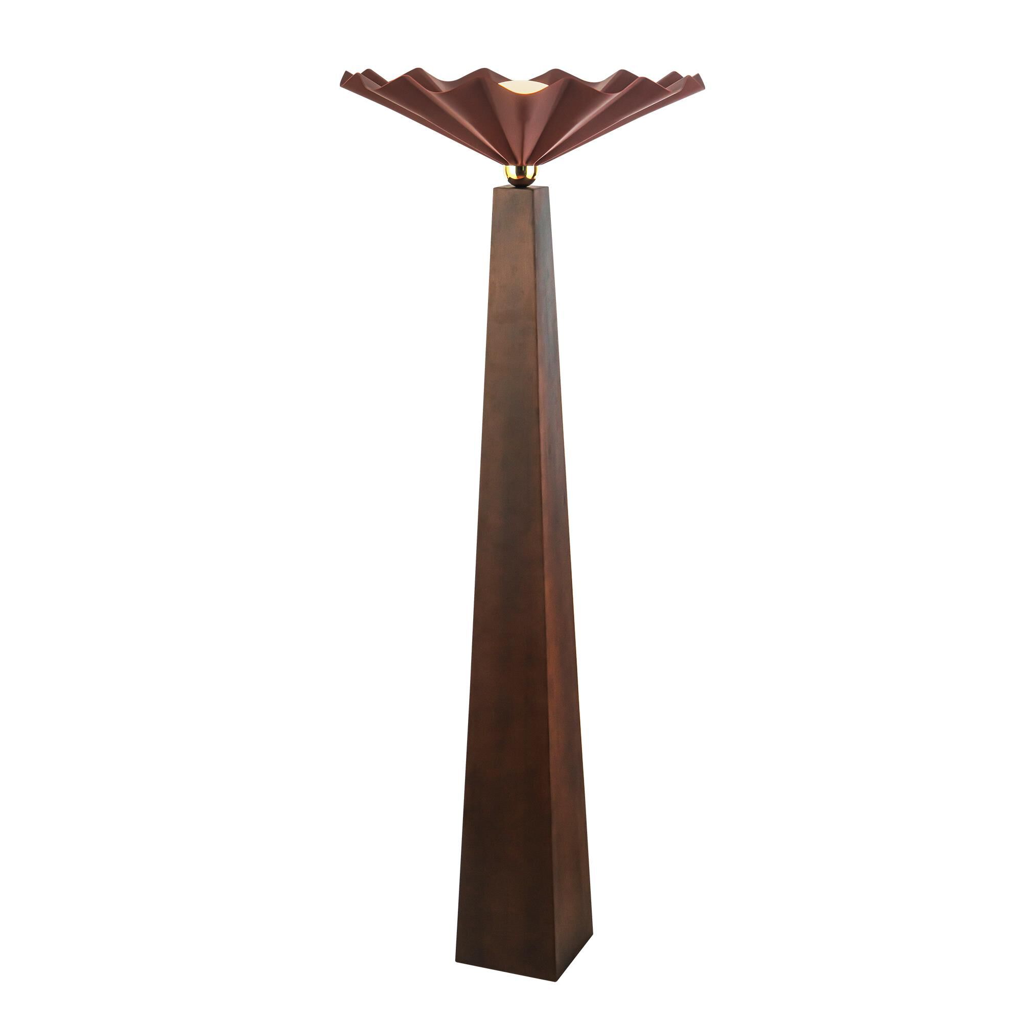 Shown in Burgundy finish and Matte Opal glass