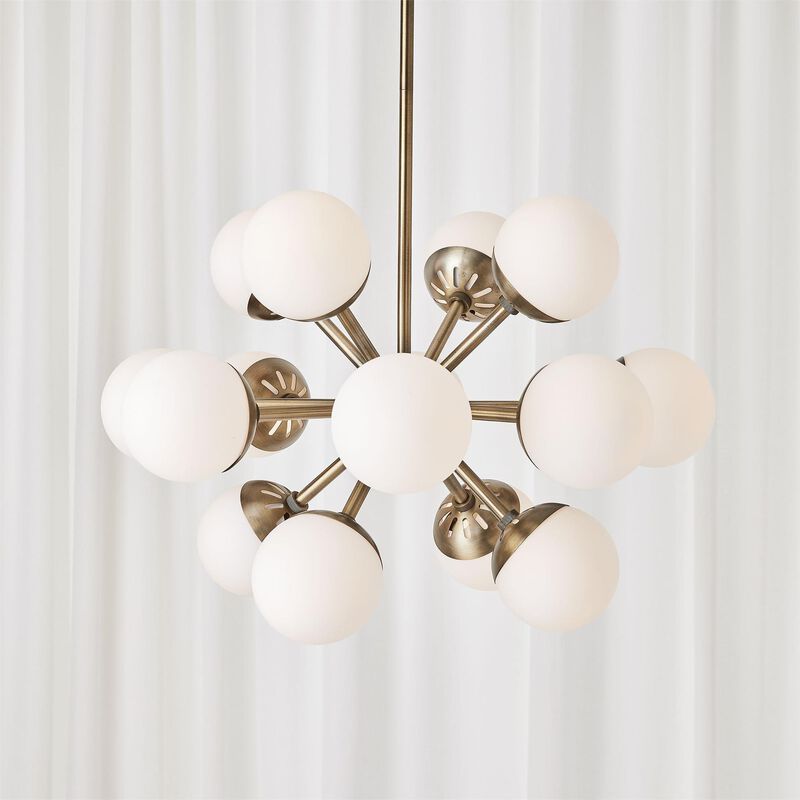 Revelation Design Droplet 28 Inch 16 Light Chandelier by Uttermost