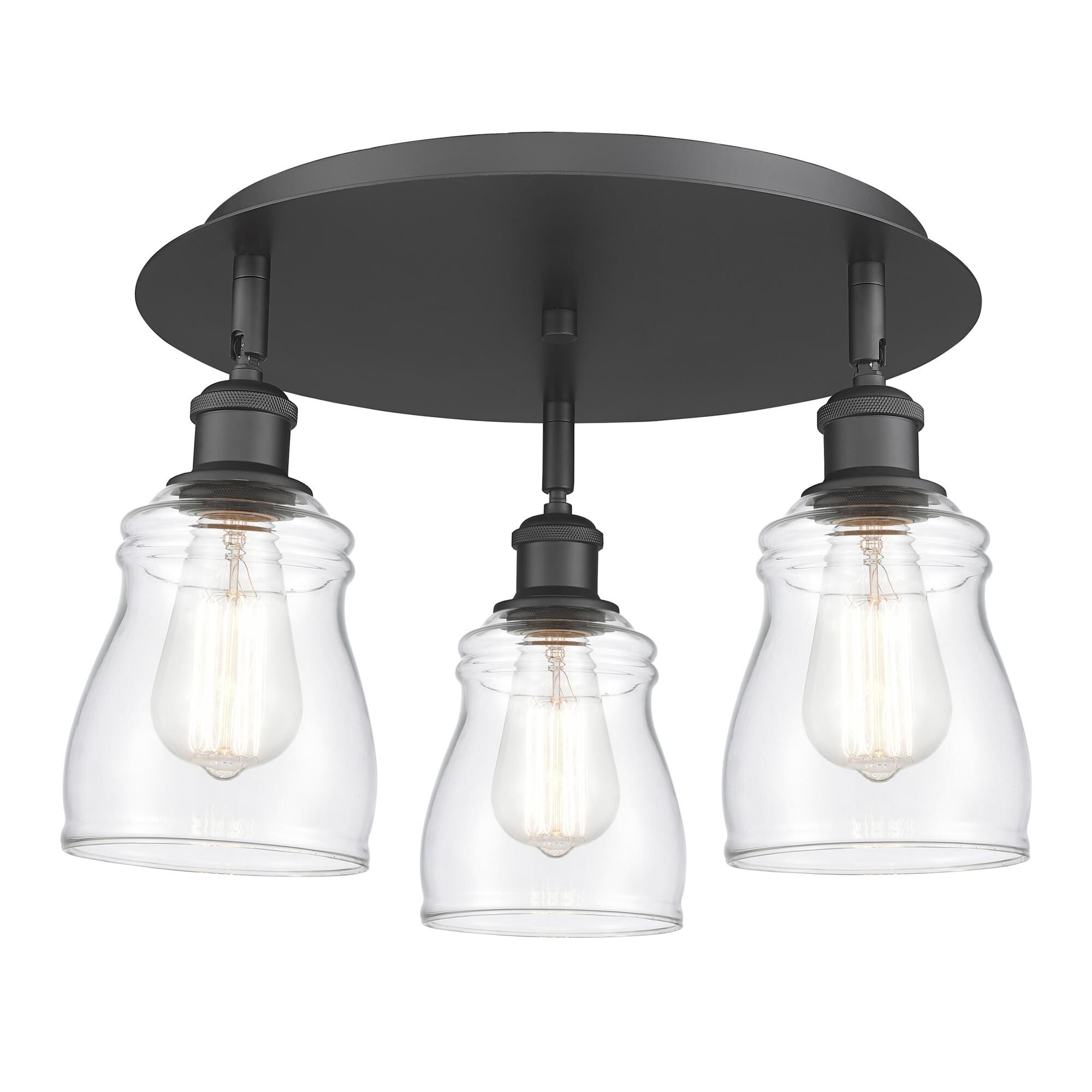 Shown in Matte Black finish and Clear glass