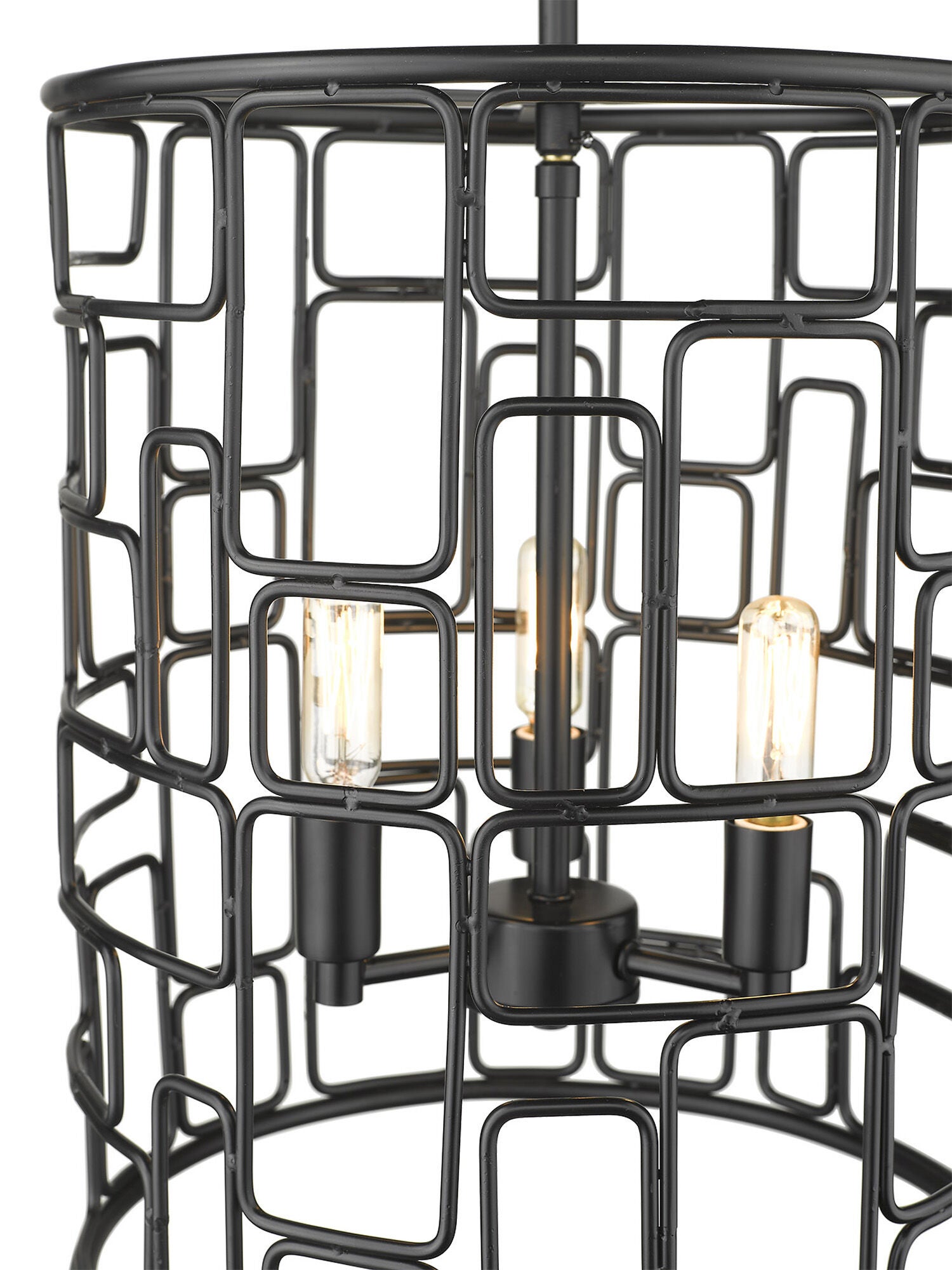 Shown in Matte Black finish and -- glass and -- shade