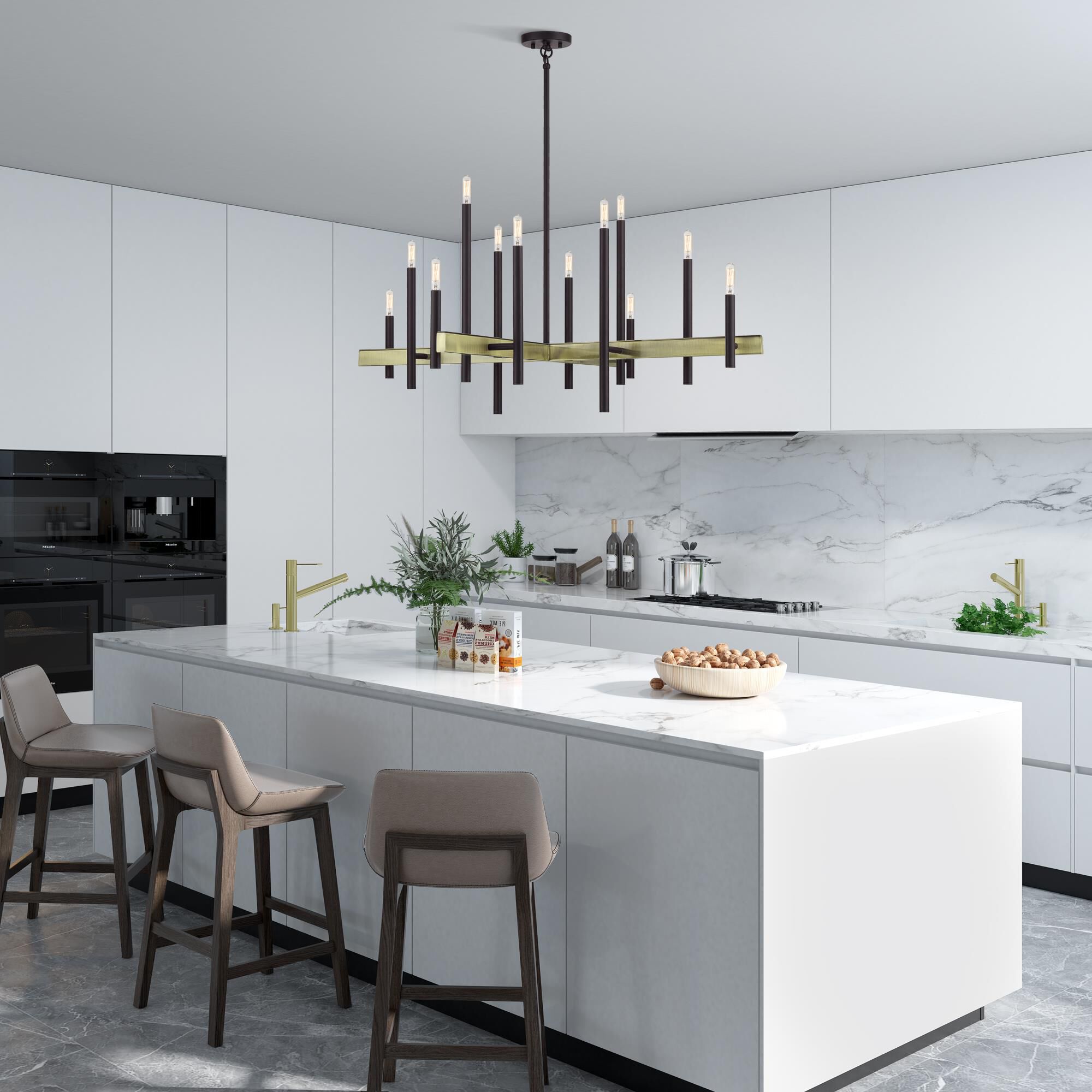 Shown in Bronze with Antique Brass Accents finish