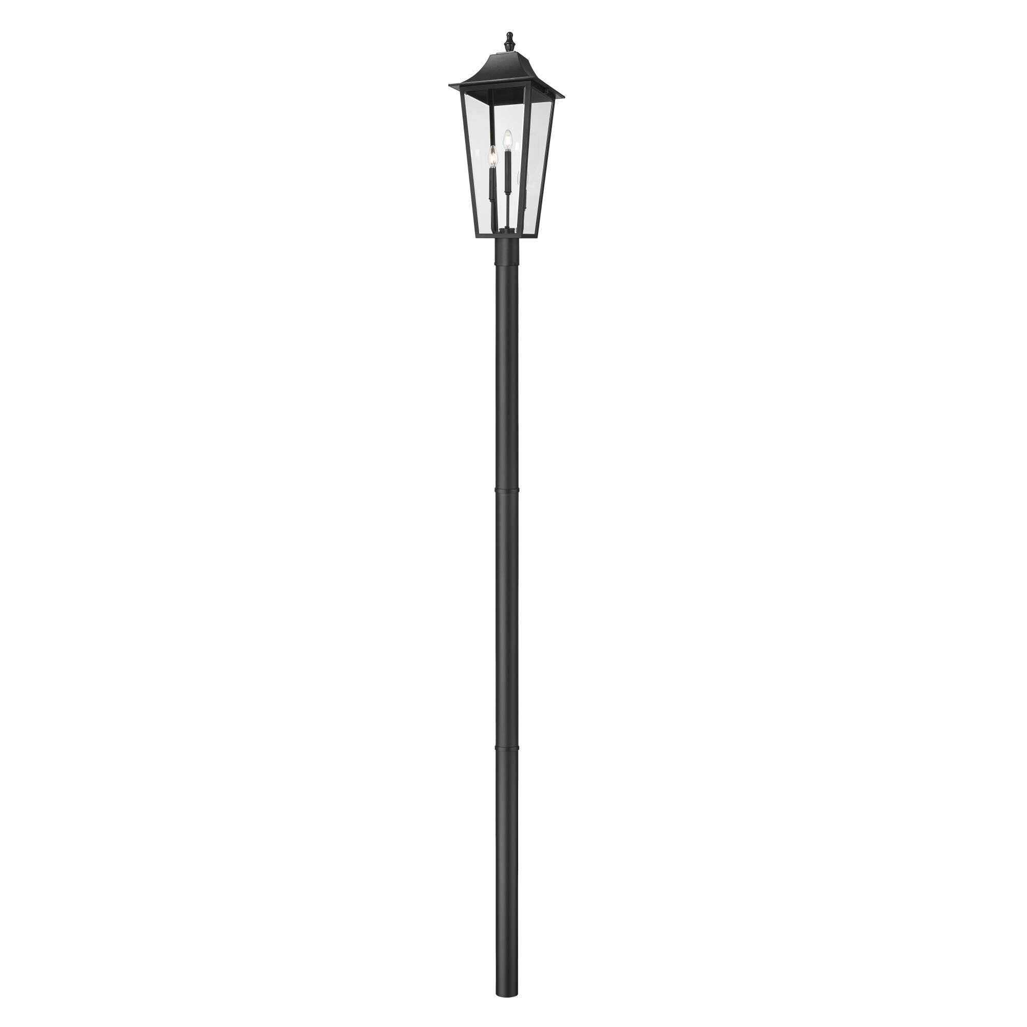 Shown in Black finish and Clear Beveled glass and Clear Beveled shade